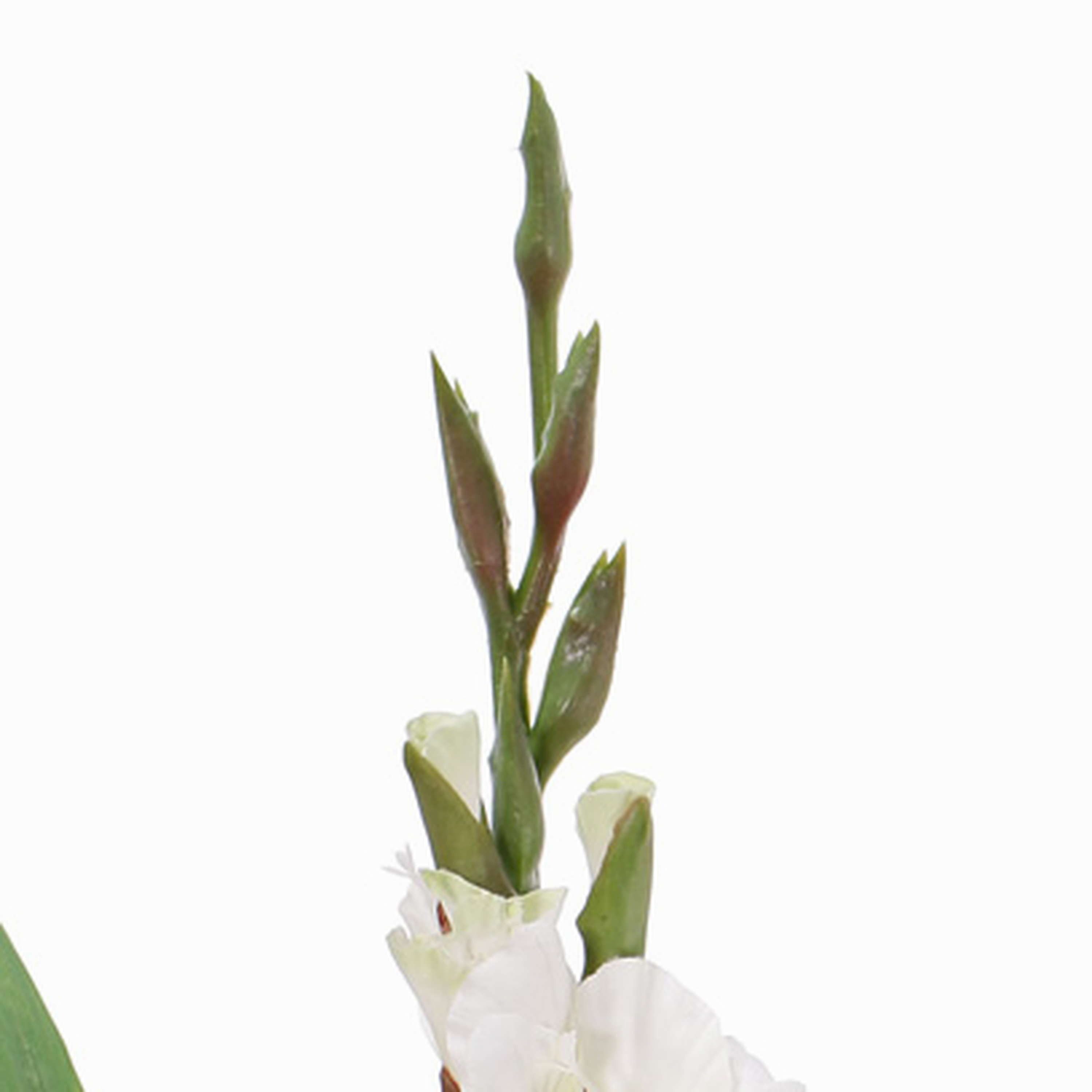 Kunstblume Künstliche Blume Gladiole ELEA, weiß, 85cm, Ø Gladiole, artplants, Höhe 80.0 cm – Bild 3 von 5