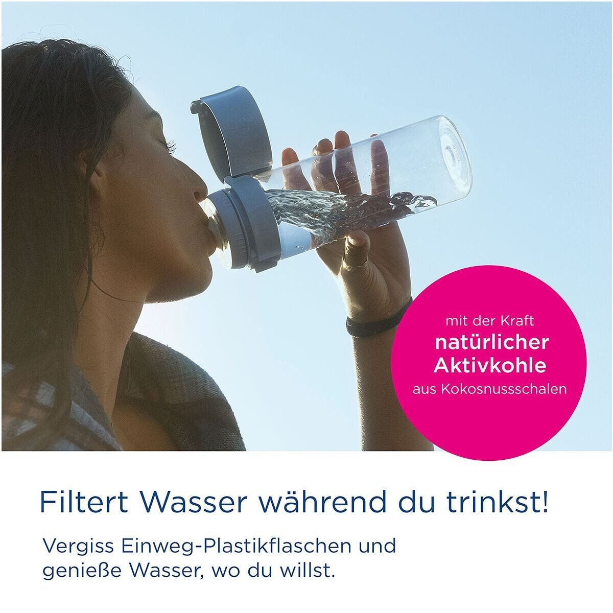 BRITA Wasserfilter Vital lightgreen, Wasserfilterflasche inkl. 2x MicroDisc
