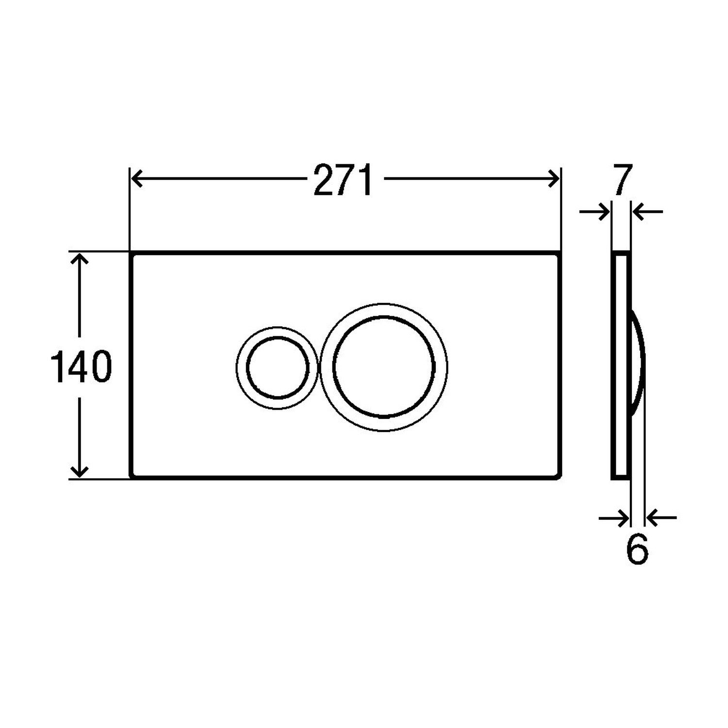 Viega Betätigungsplatten Viega Betätigungsplatte Visgn for Style 10 weiß 596316 – Bild 2 von 2
