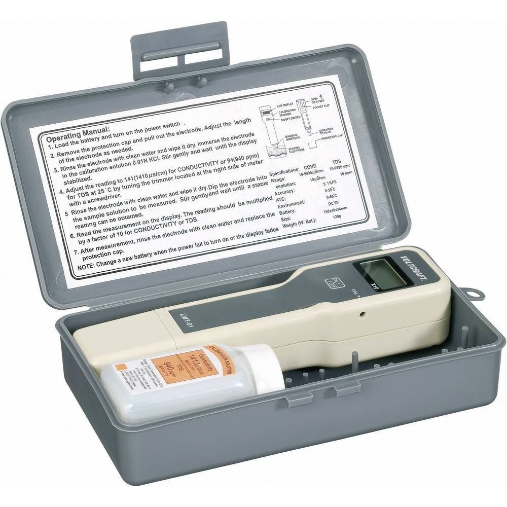 VOLTCRAFT Wasserzähler Leitfähigkeits-Messgerät LWT-01
