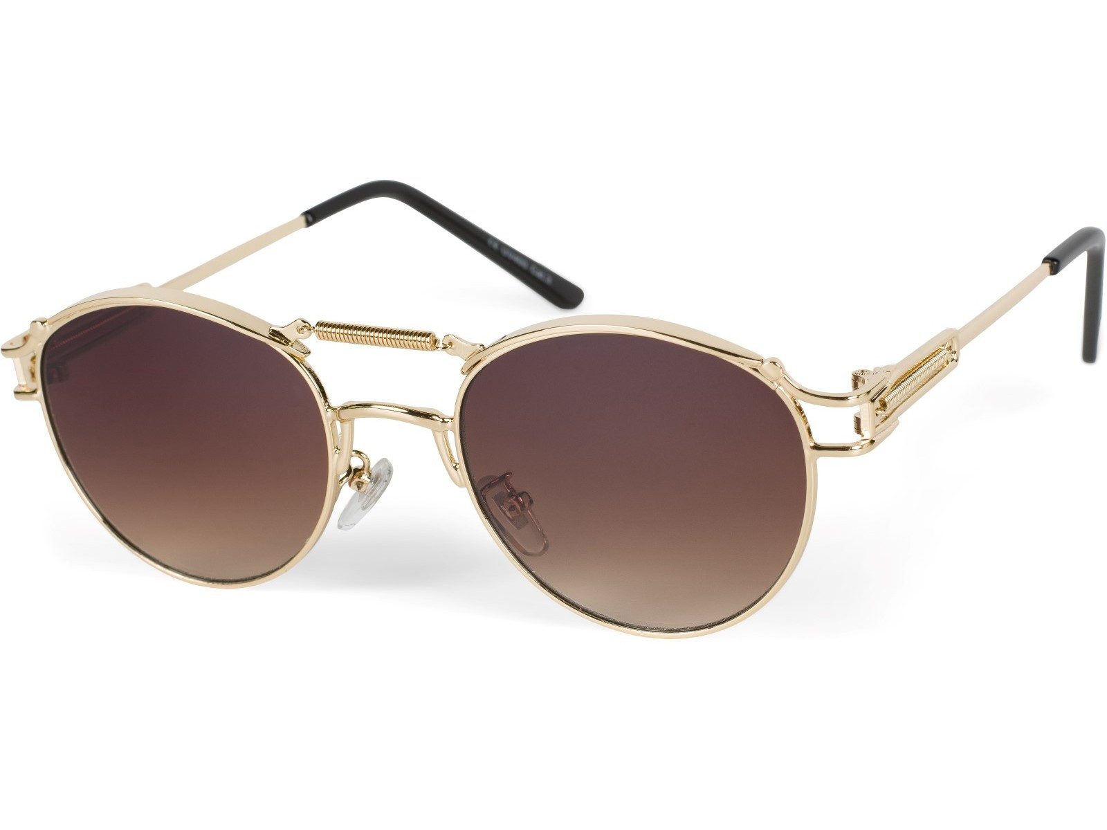 styleBREAKER Sonnenbrille Panto Sonnenbrille mit Federn (1-St) Gradient