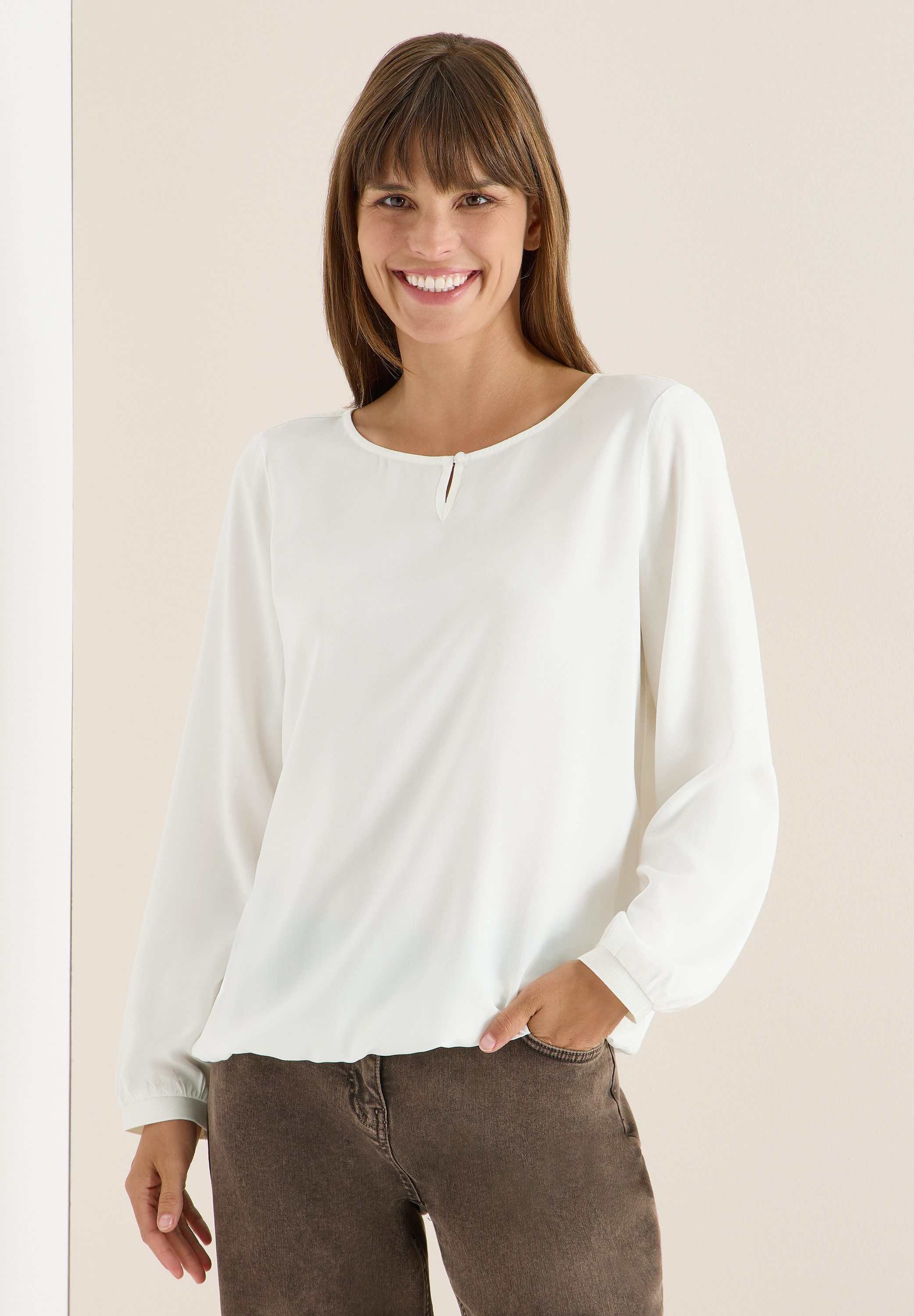 CECIL Langarmbluse aus softer Viskose günstig online kaufen