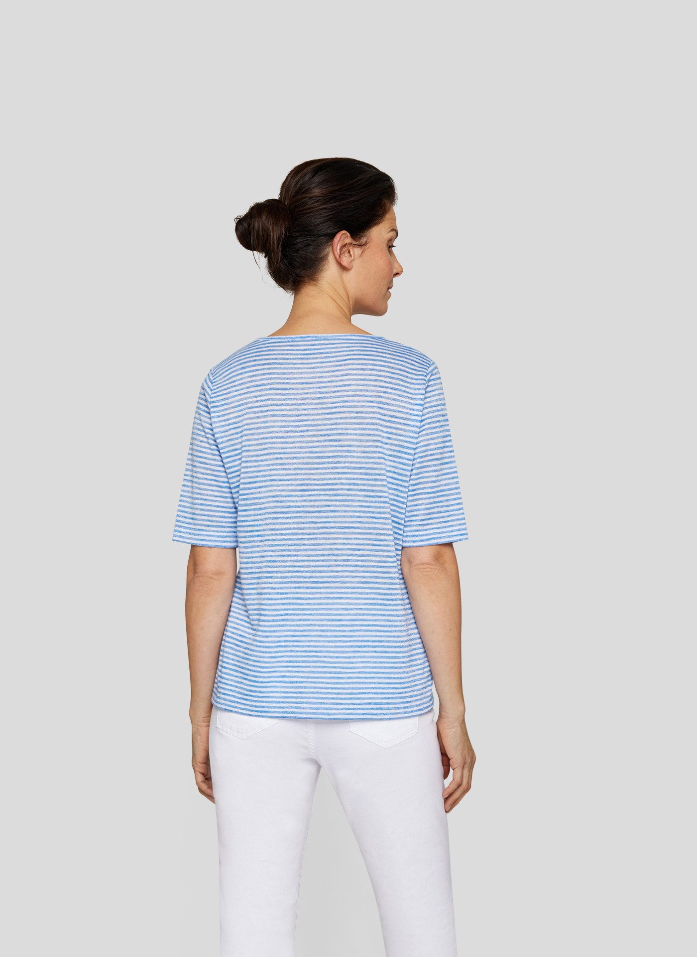 Rabe Rundhalsshirt im Streifenlook und mit günstig online kaufen