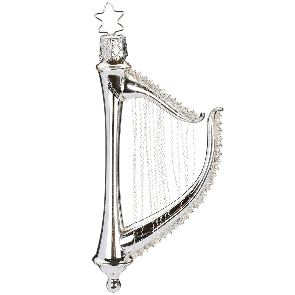 INGE-GLAS® Christbaumschmuck Harfe viktorianisch 11,5cm (1-tlg), mundgeblasen