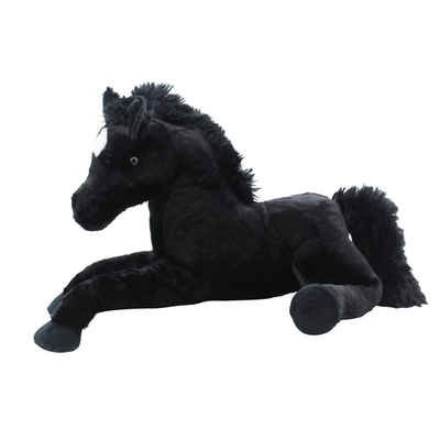 Sweety-Toys Kuscheltier Sweety Toys 5185 Kuscheltier Pferd Fohlen schwarz Plüschpferd liegend
