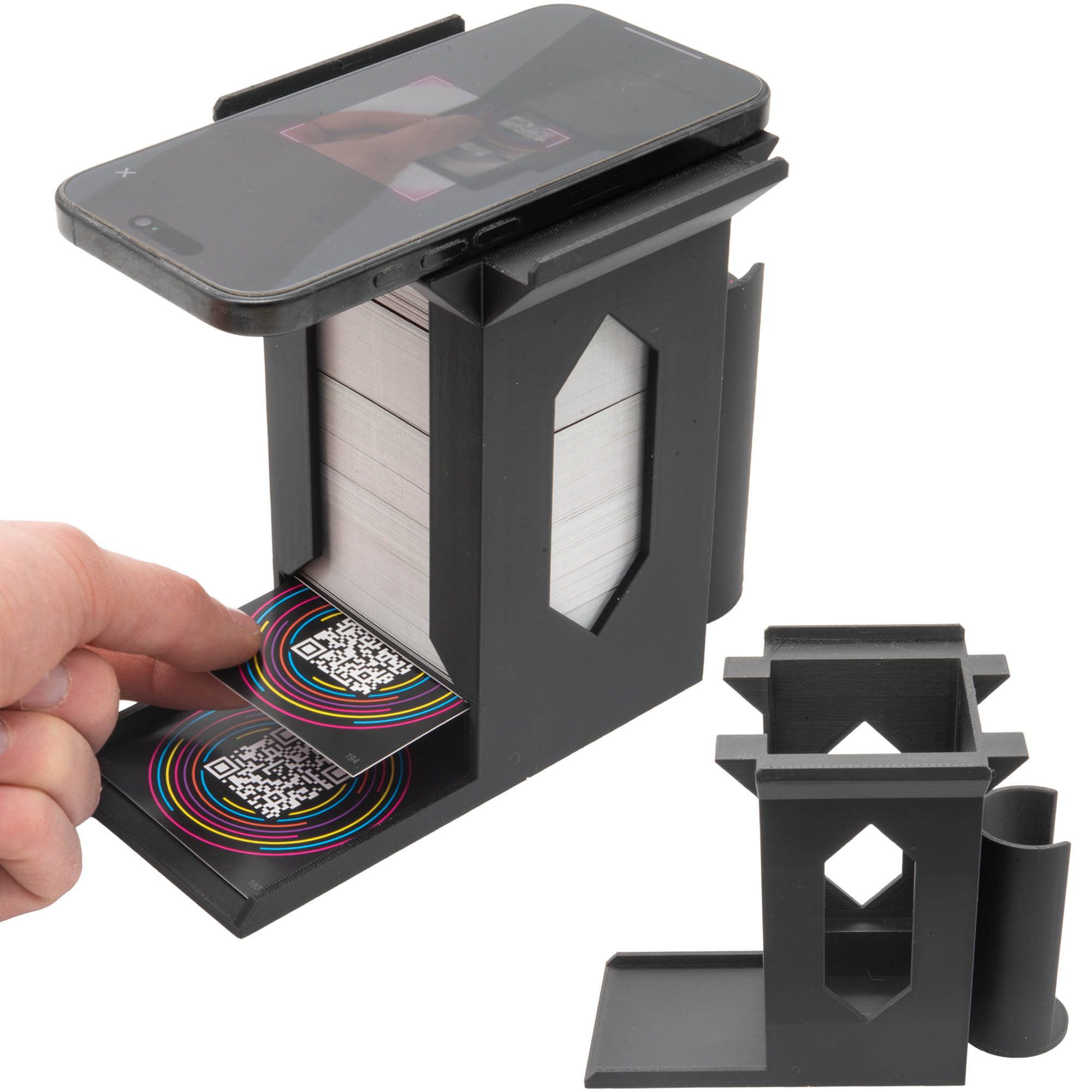 TSB Werk Spielesammlung Hit-Turm kompatibel für Hitster Spiel Hit-Station, Turm, Kartenleser, Handyhalter