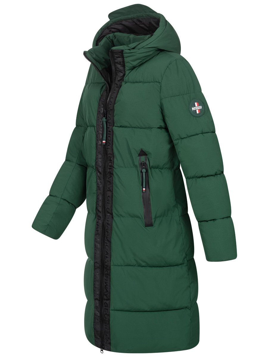 Forest-green Damen Steppjacke Steppmantel Parka Wintermantel Geographical Norway Steppjacke Mantel Jacke Winter