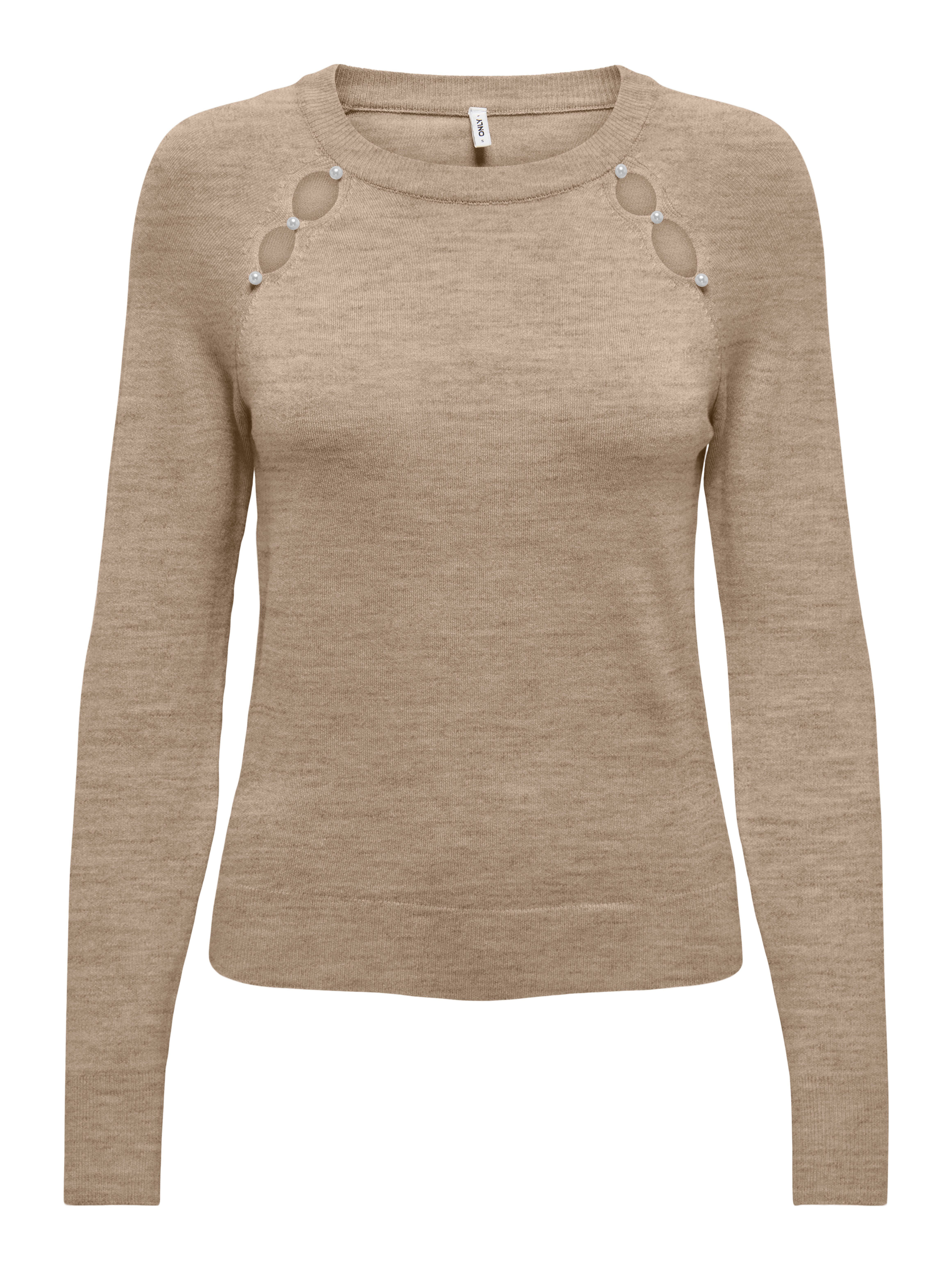 Strickpullover ONLVENICE LIFE LS PEARL DET ONECK CC KNT
