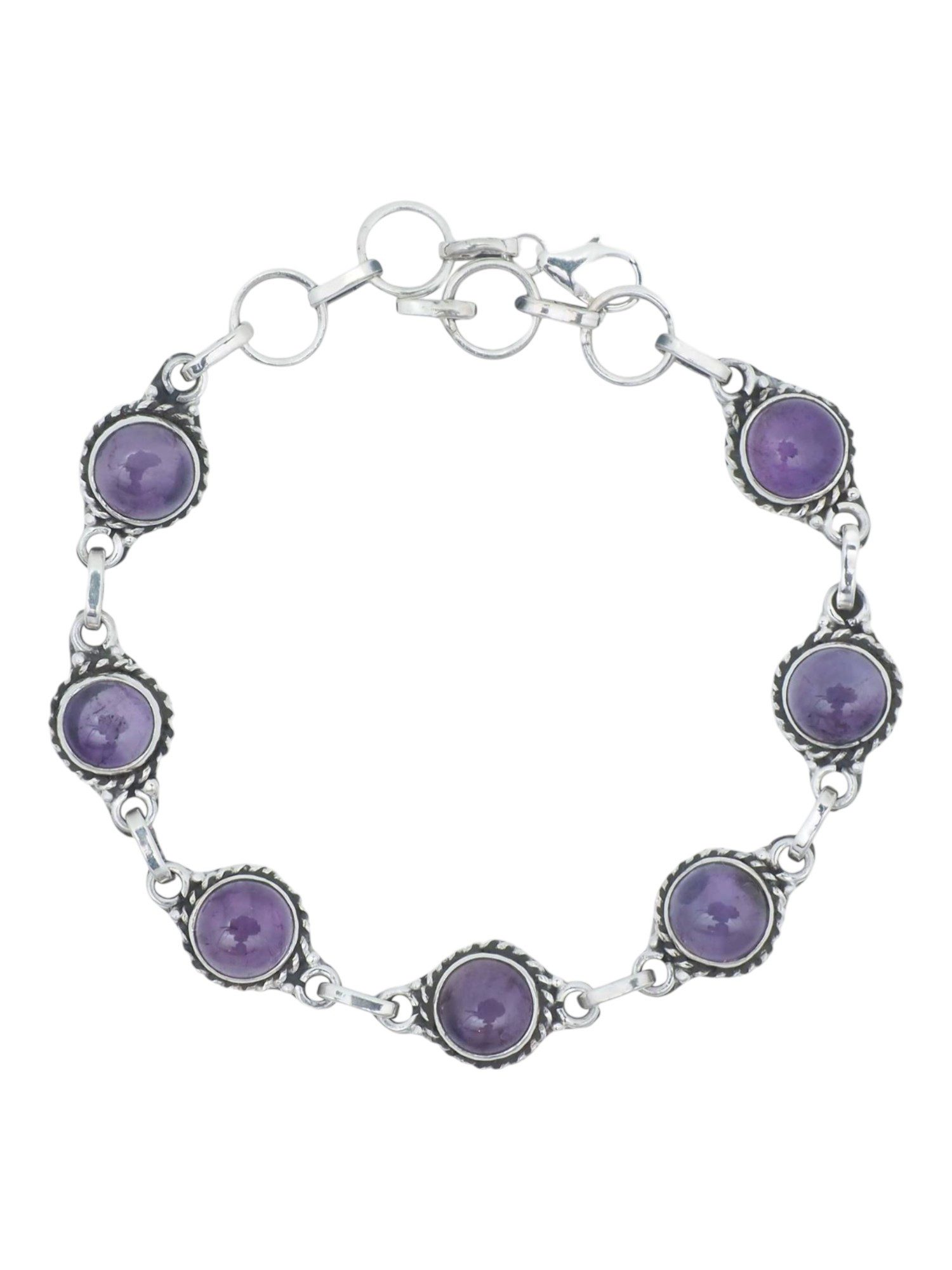 Silberarmband VALA aus 925 Silber mit Amethyst