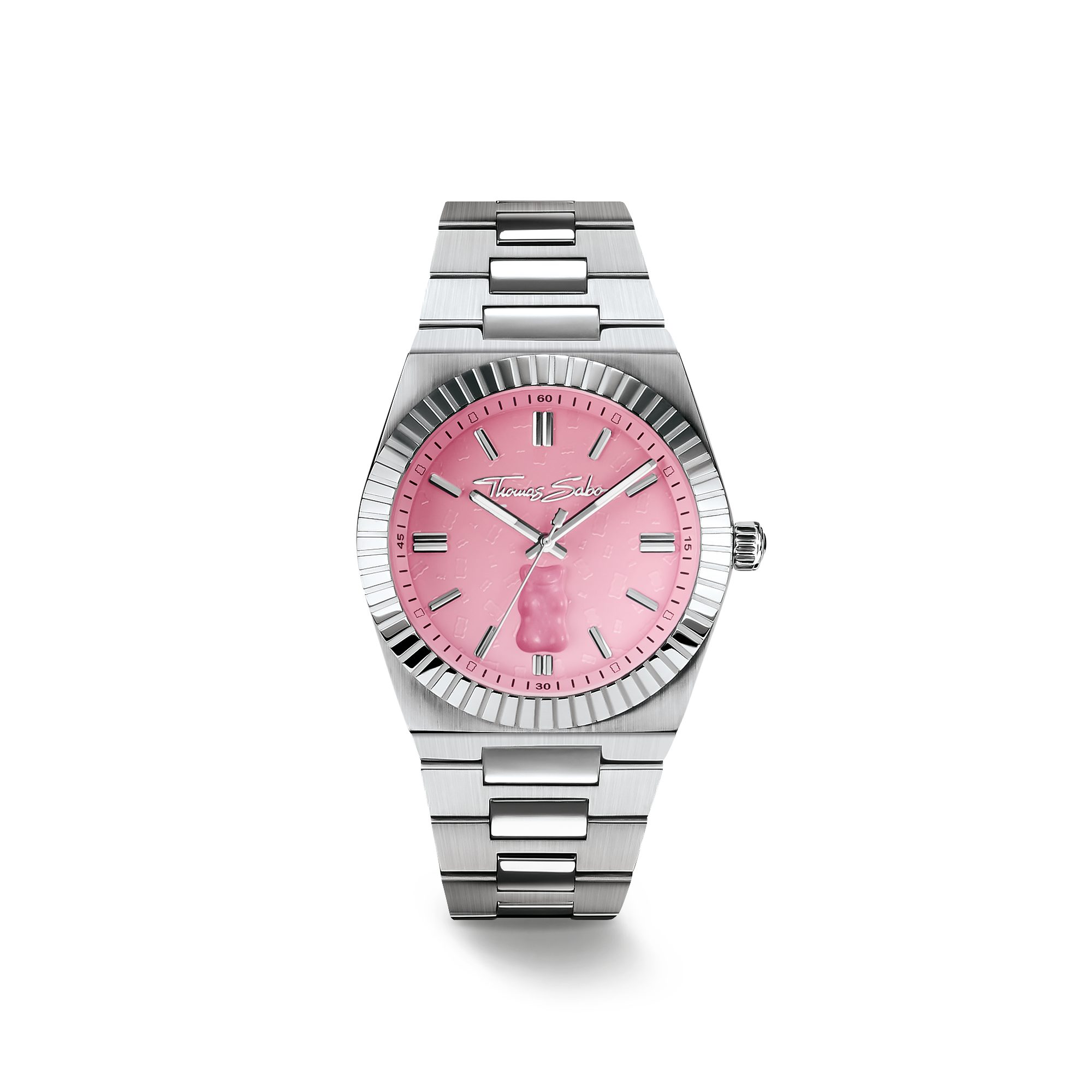 THOMAS SABO Quarzuhr Haribo Goldbär Uhr WA0443-201-204, Armbanduhr, Damenuhr, Edelstahlarmband, analog