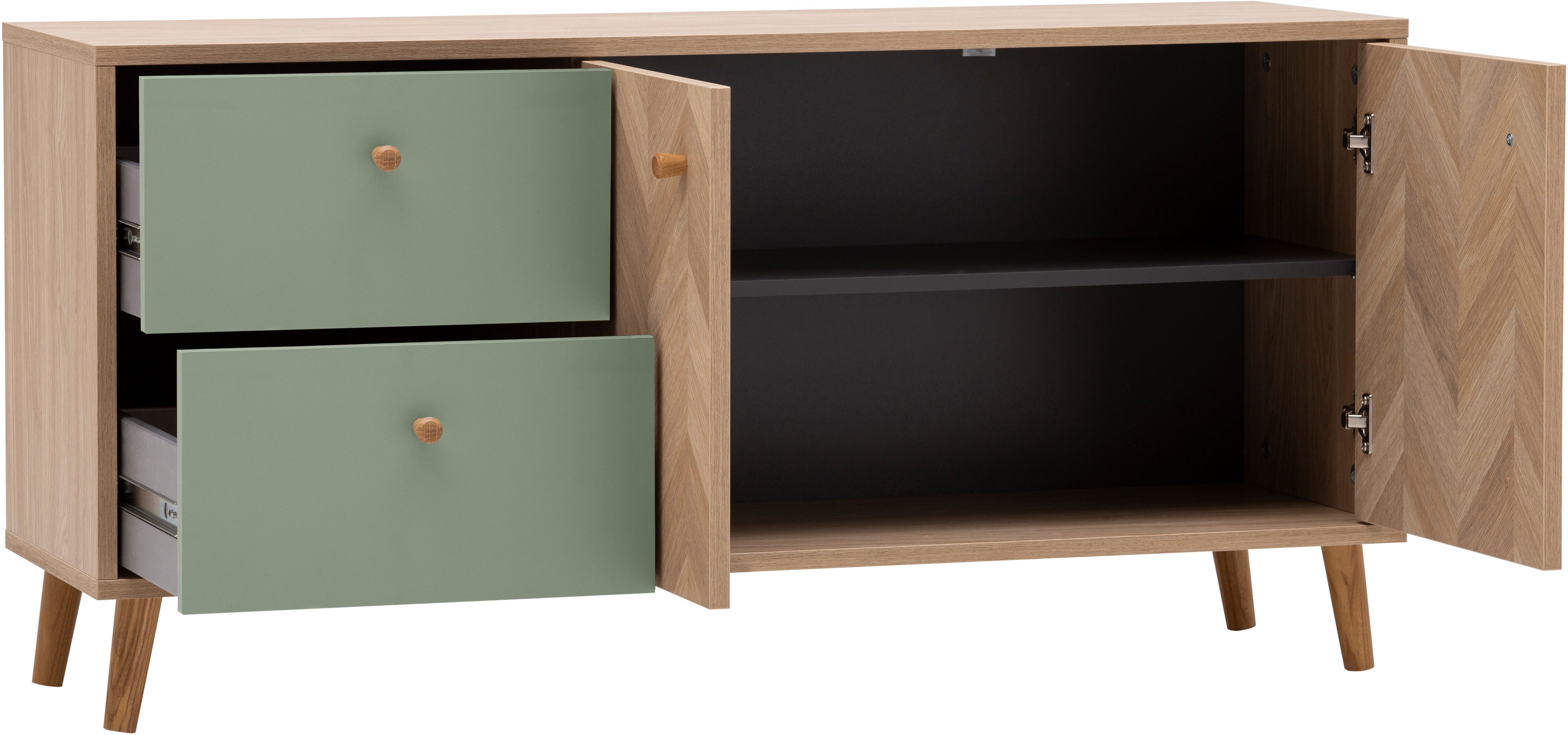 Schildmeyer TV-Board Visby, Lowboard,melaminharzbeschichtet, Made in Germany, B: 109 cm (1 St), Solide Verarbeitung - Dieses Produkt ist in Deutschland gefertigt