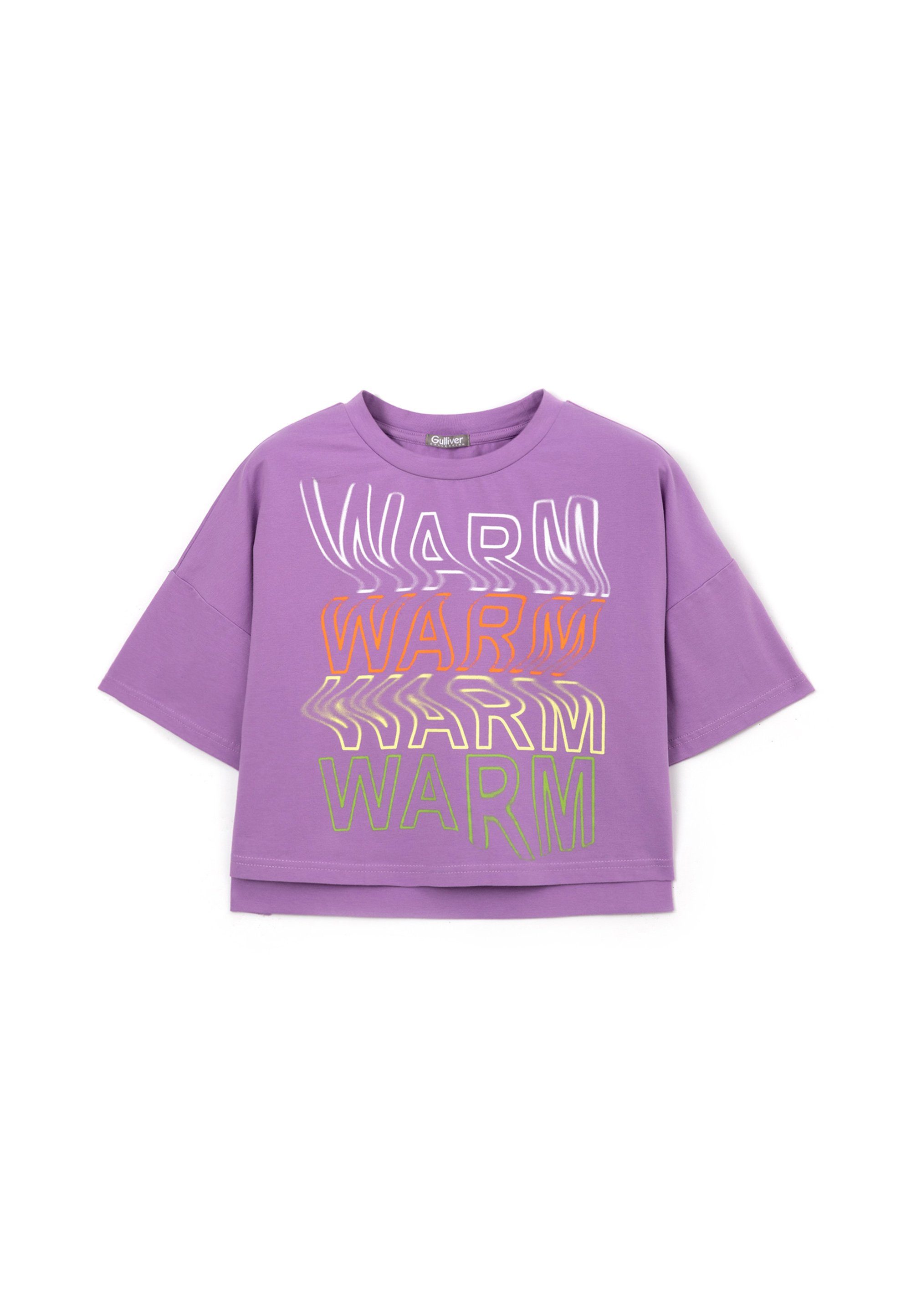 Weiche Stretchanteil Komfo T-Shirt super Prints Baumwollqualität mit Rückseite, Gulliver Front mit und bietet auf trendigen