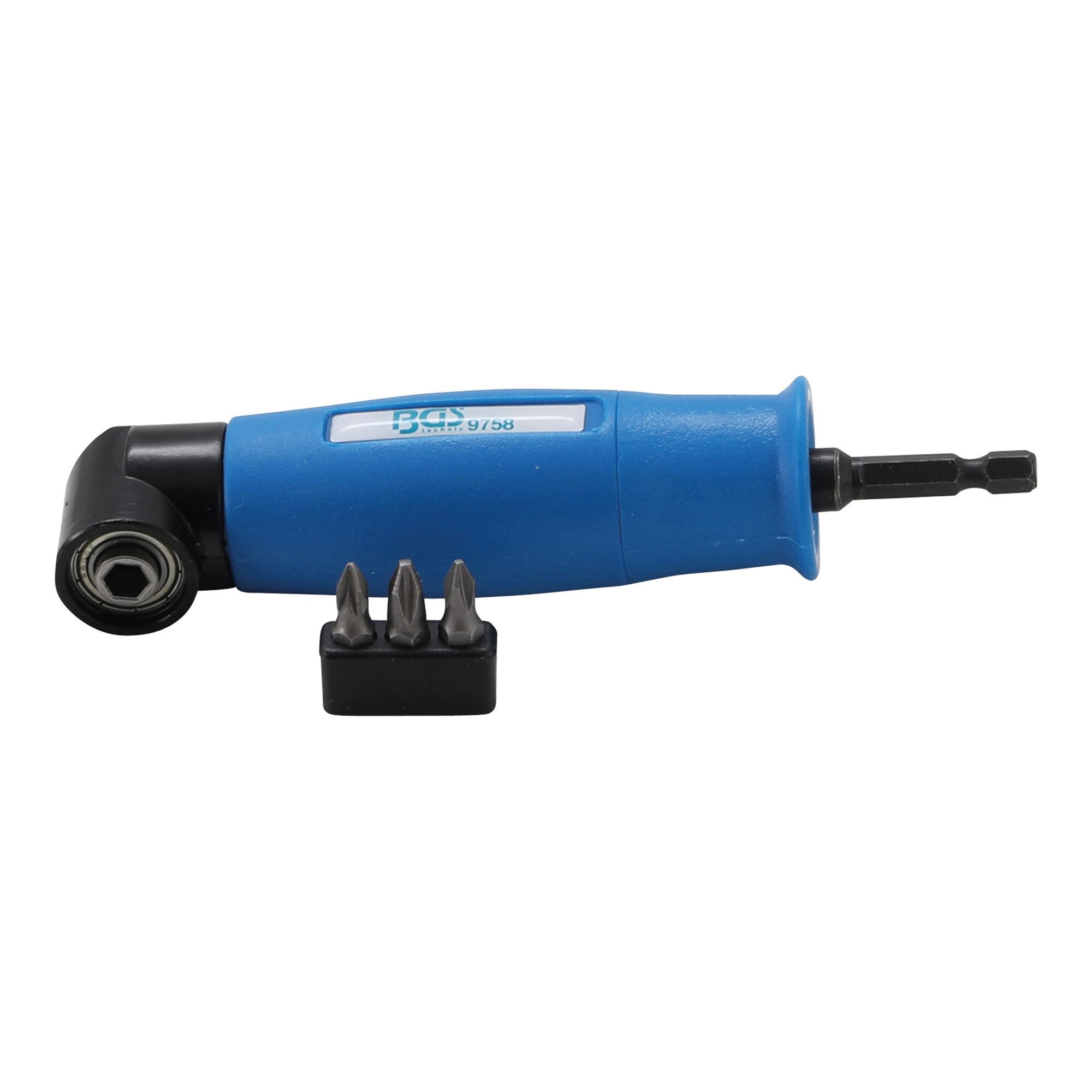 BGS technic Bit-Set BGS Winkelbohrvorsatz Antrieb Außensechskant 6,3 mm (1/4 Zoll) / Abtri