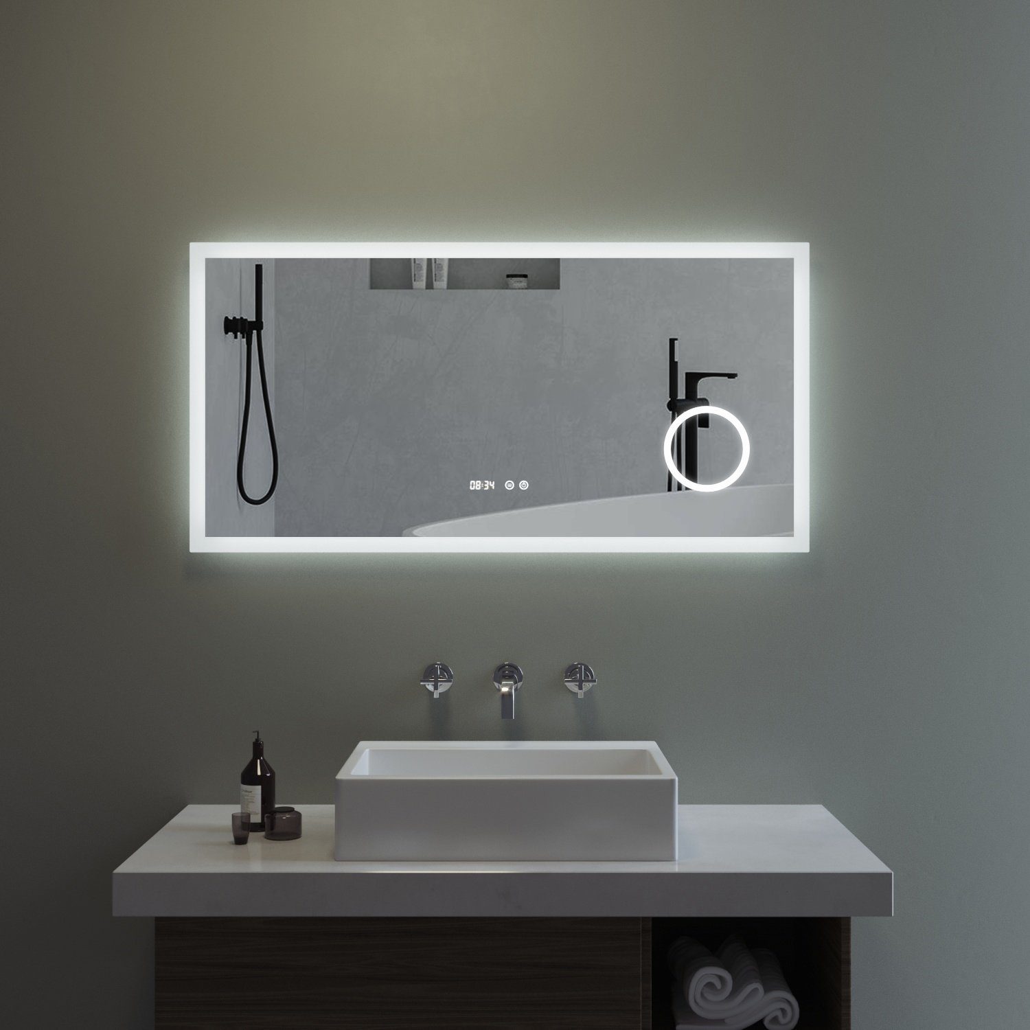 AQUABATOS Badspiegel Spiegel Badezimmer mit Beleuchtung günstig online kaufen