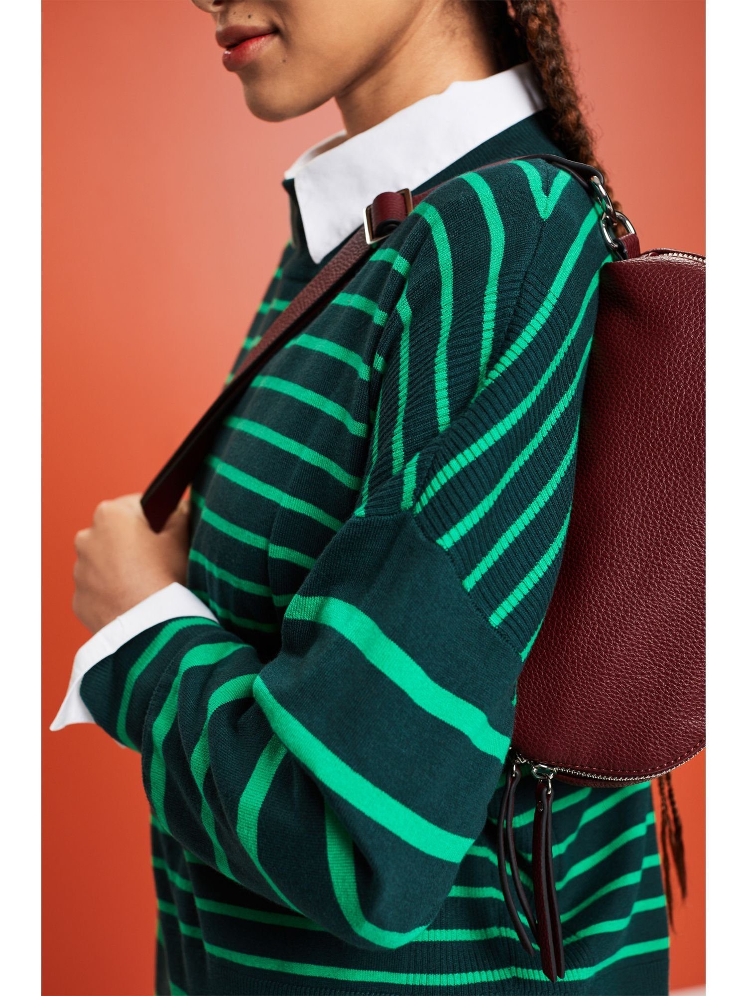 EMERALD mit Stehkragenpullover Pullover GREEN Esprit Stehkragen
