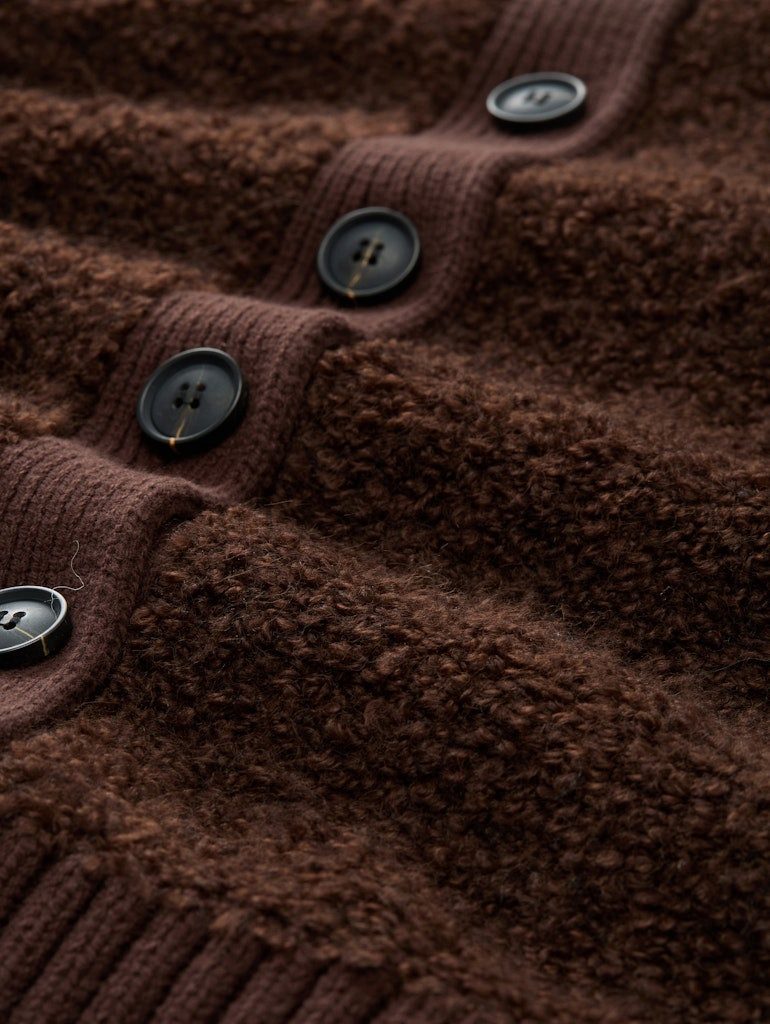 TOM TAILOR Wolljacke Strickjacke Bouclé-Strickjacke mit günstig online kaufen