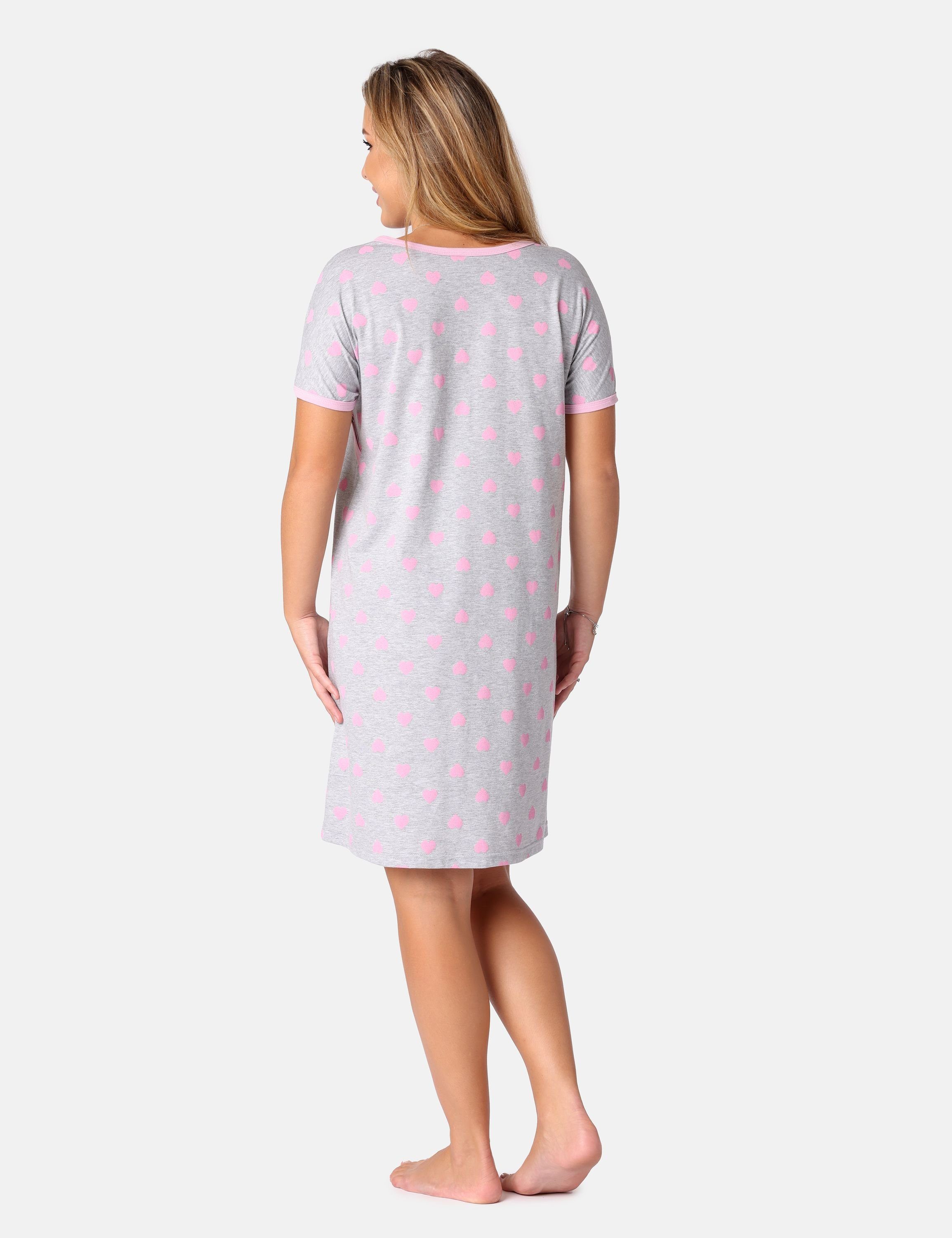 Be Mammy Umstandsnachthemd Damen Nachtkleid Umstandsmode Schwangerschaft  Umstandsnachthemd Mutterschaft Stillnachthemd mit Knopfleisten BE20-287  (1-tlg)