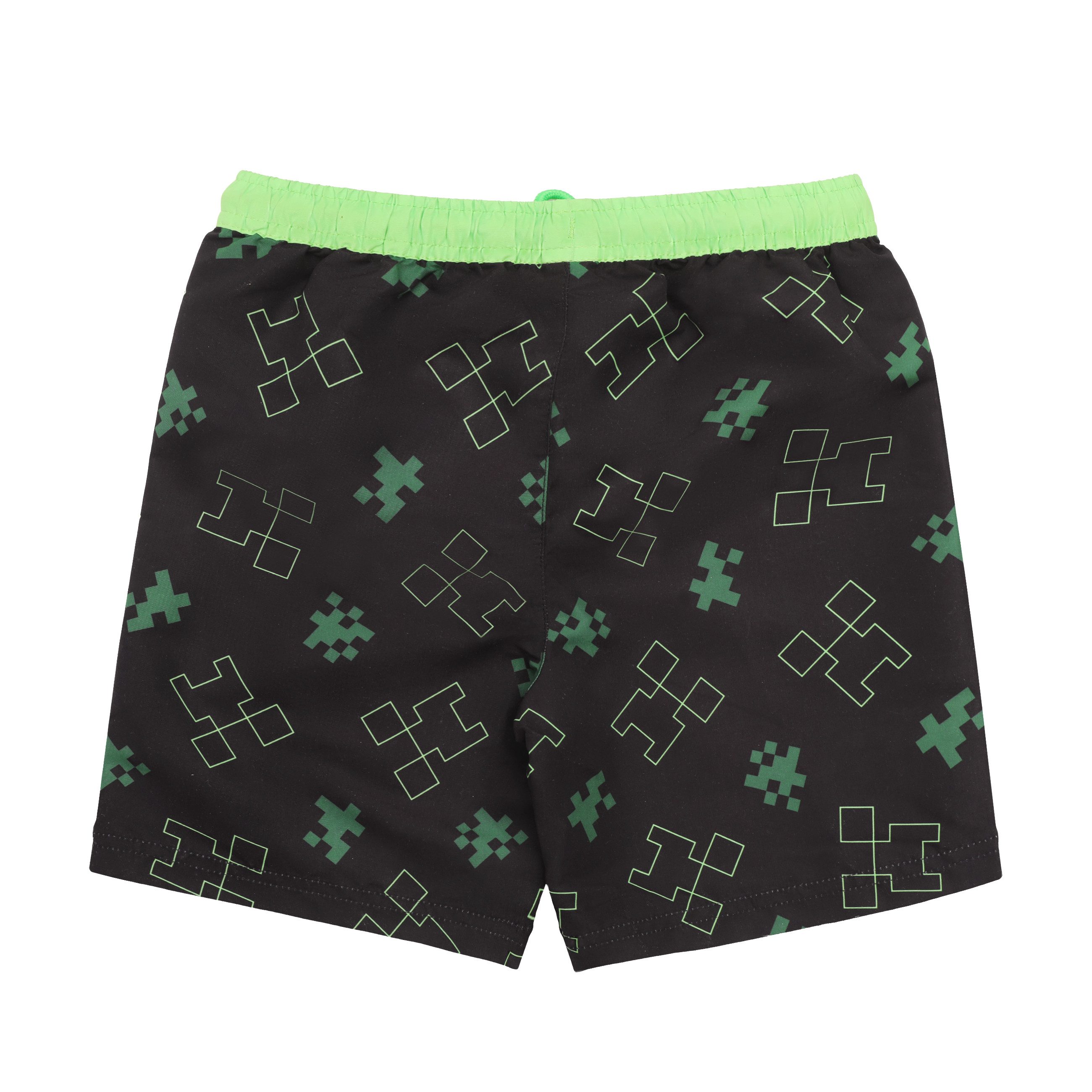 Minecraft Badeshorts Minecraft Badeshort Badehose mit Schnürung Creeper Design