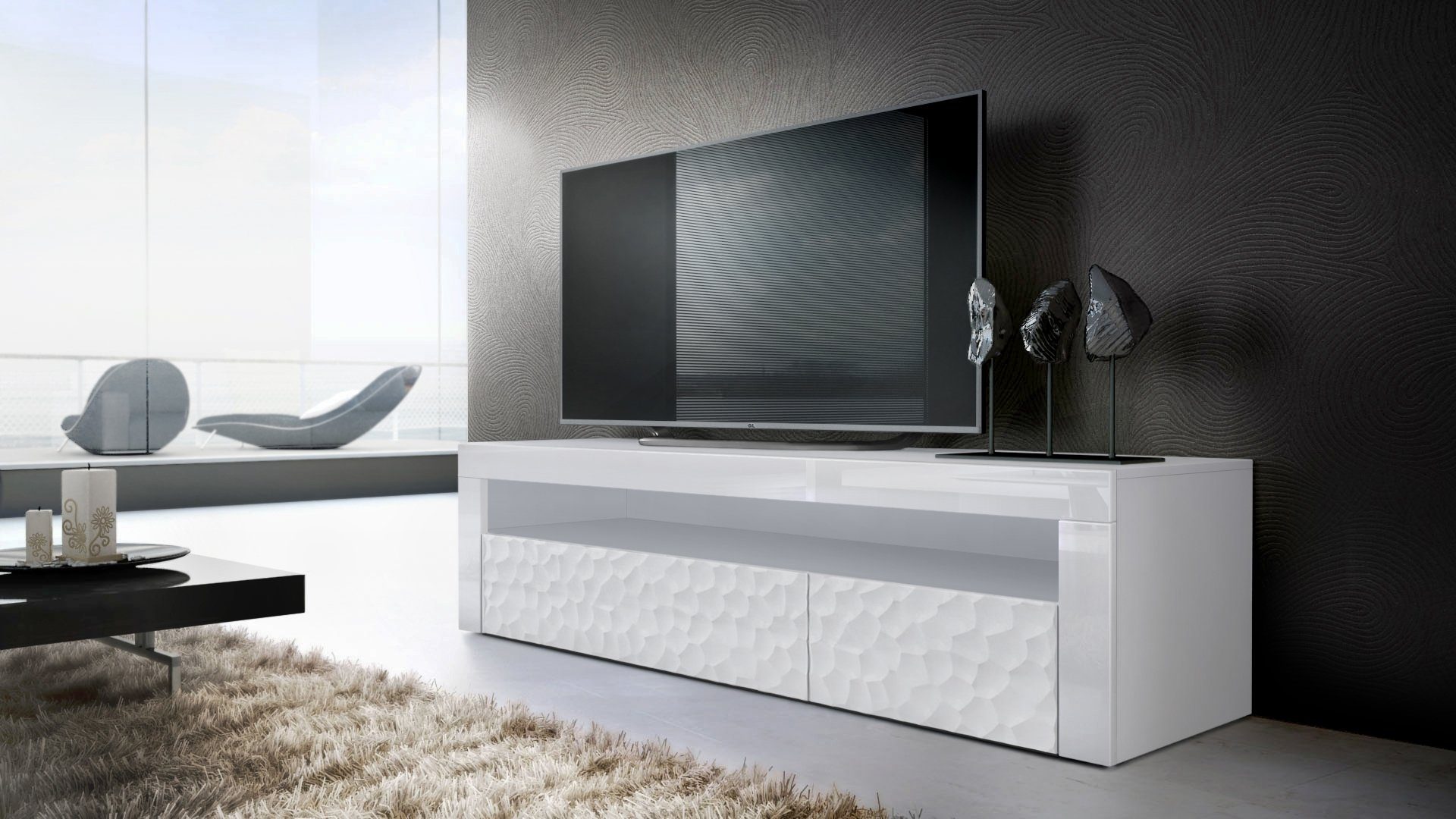Vladon Sideboard Valencia 3D (TV-Kommode, mit günstig online kaufen