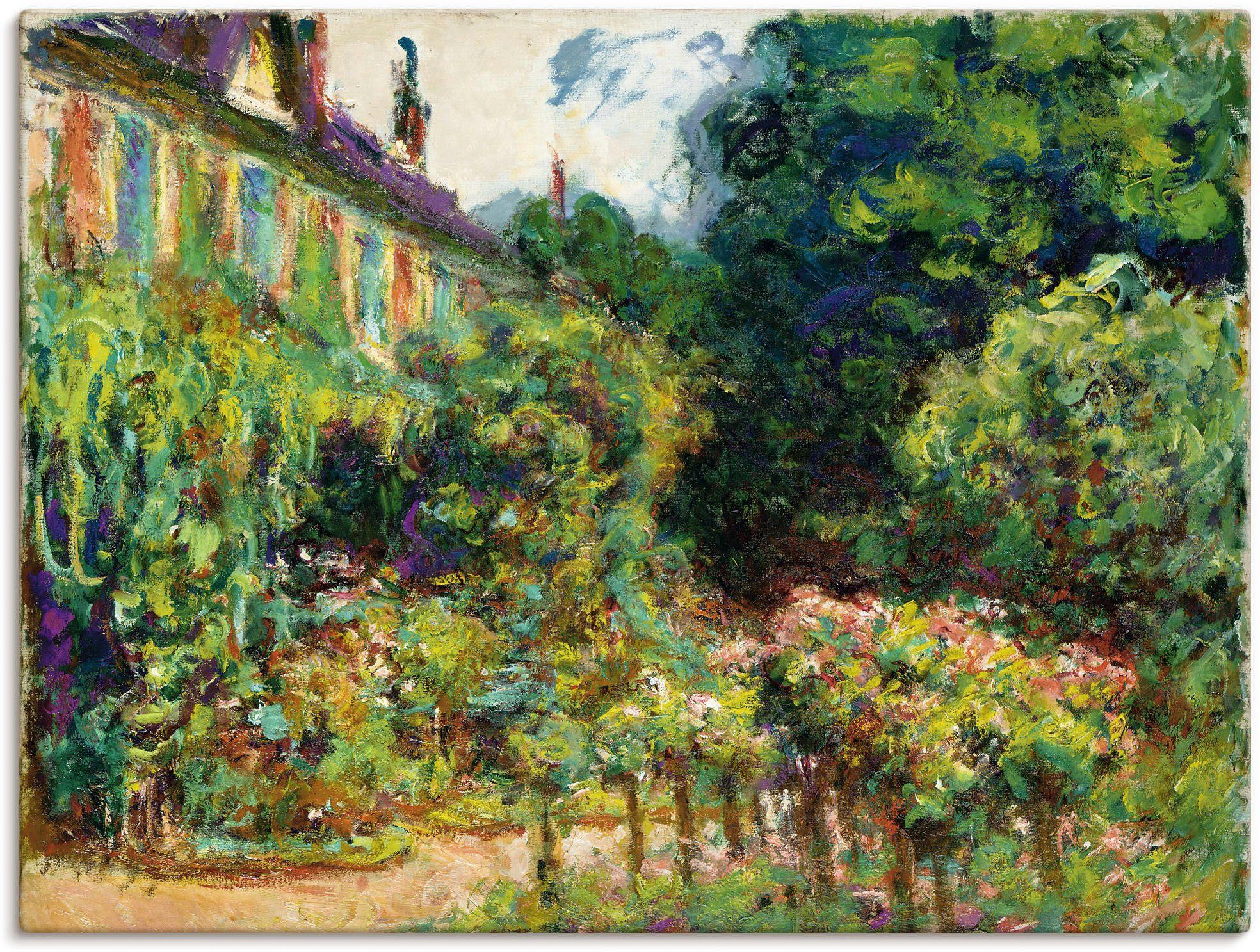 Artland Wandbild Das Haus des Künstlers in Giverny. 1913, Garten (1 St),  als Leinwandbild, Wandaufkleber oder Poster in versch. Größen