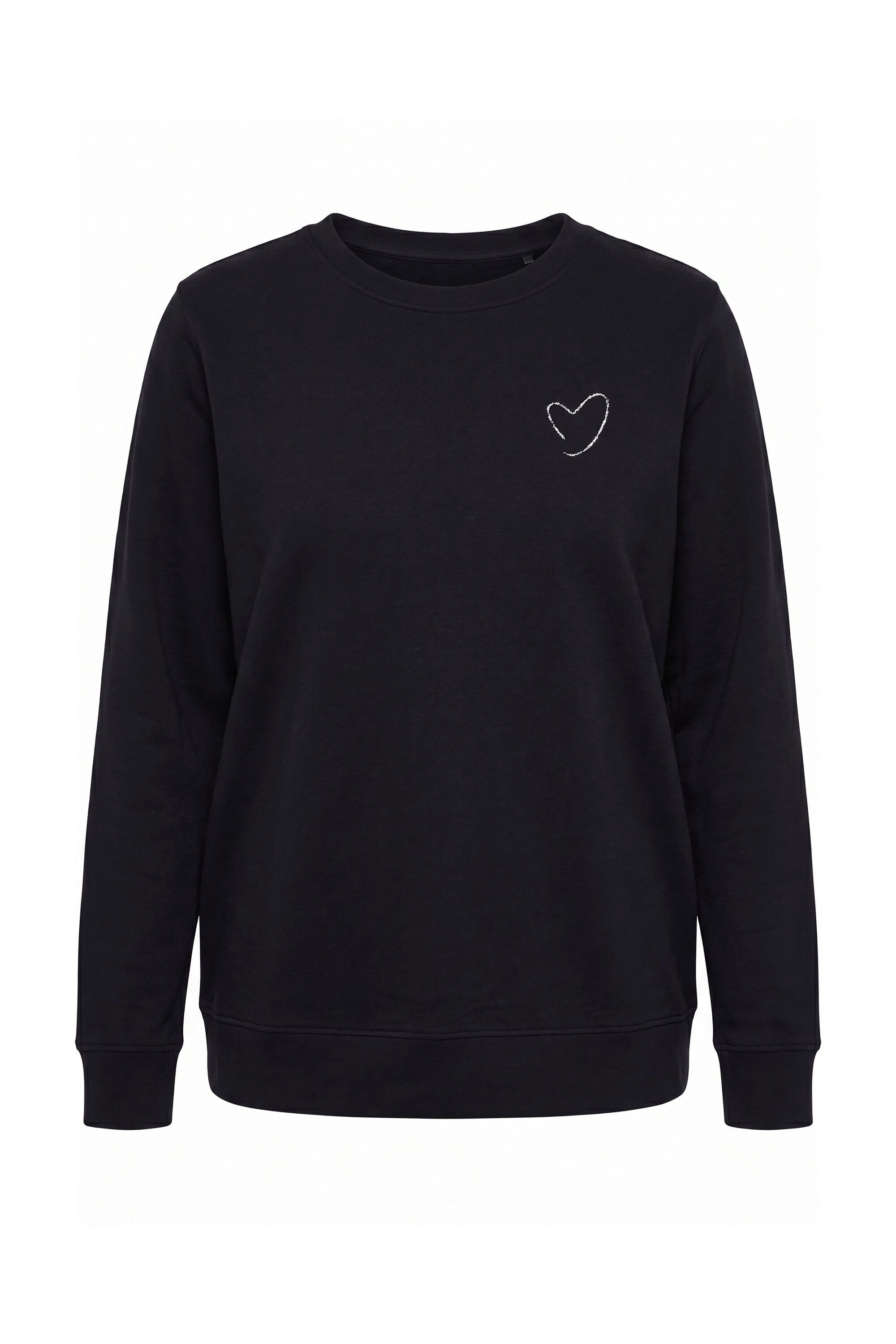 MIAMODA Sweatshirt Sweatshirt Komfort Fit kleiner Druck