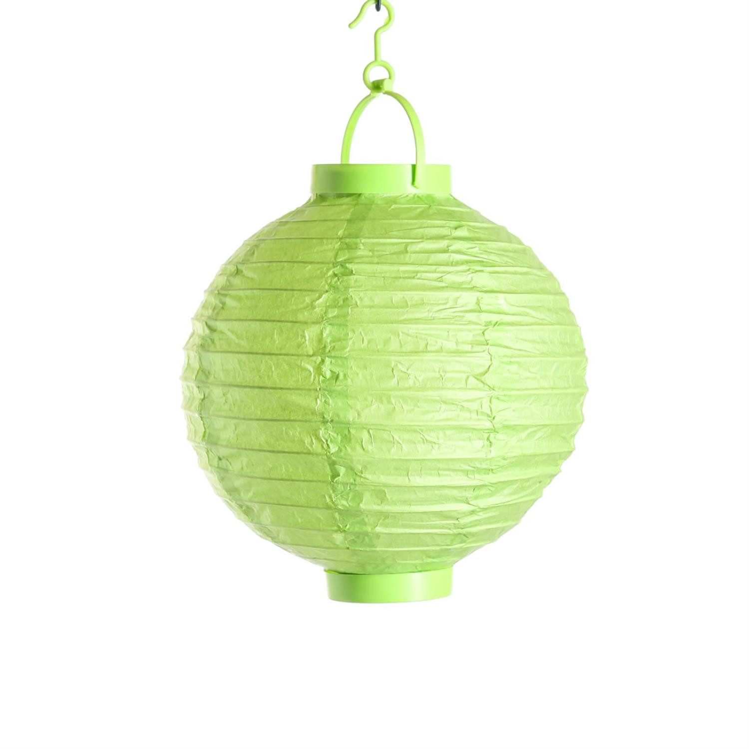 MARELIDA LED Lampion LED Lampion kaltweiße LED D: 20cm Kugel Laterne Partylampion grün, LED Classic, kaltweiss (5300K bis 6000K)