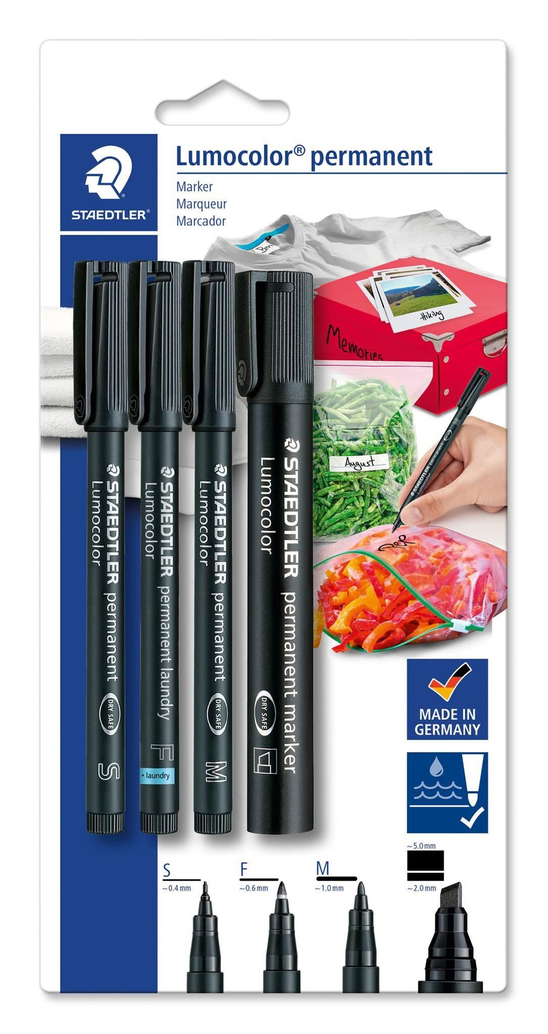 STAEDTLER Malstift Staedtler Marker Set Lumocolor 4St Variante