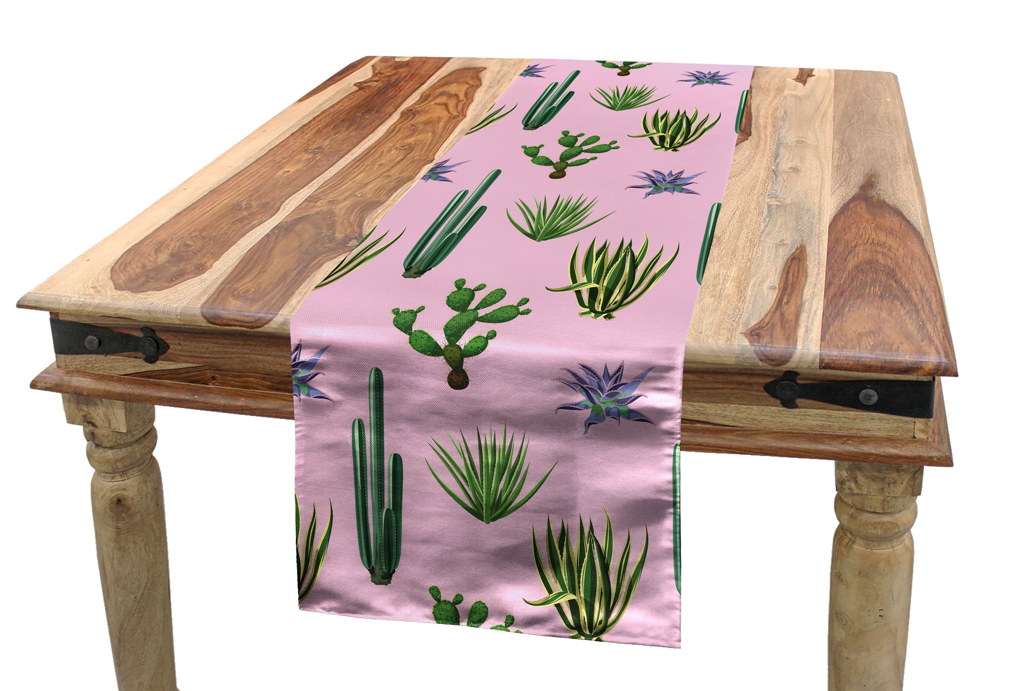 Tischläufer Kräuter Abakuhaus Dekorativer Bunte Esszimmer Wüste Moderne Rechteckiger Cactus Küche Tischläufer,