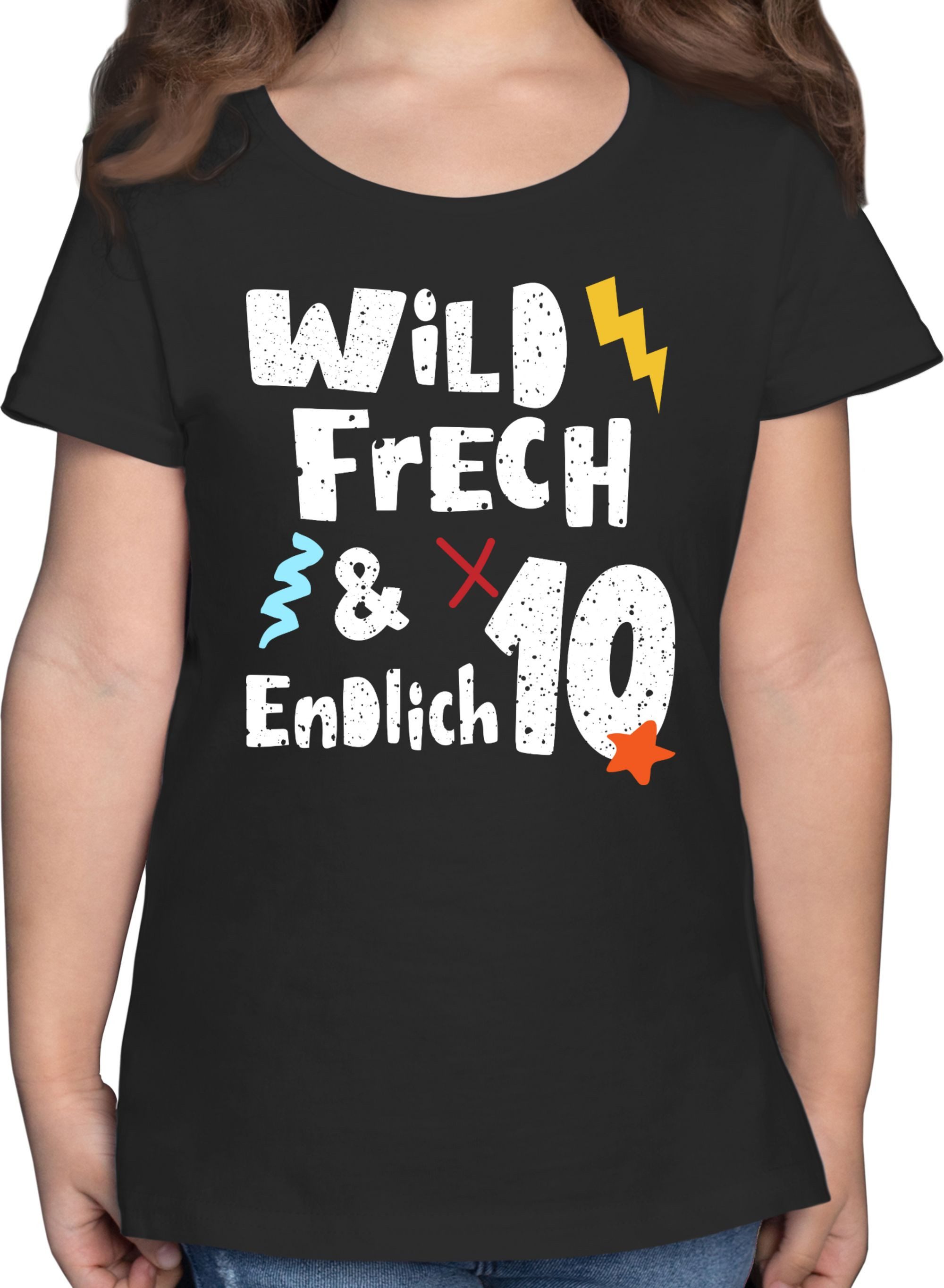 T-Shirt Wild frech und endlich 10 - Zehn Jahre Wunderbar
