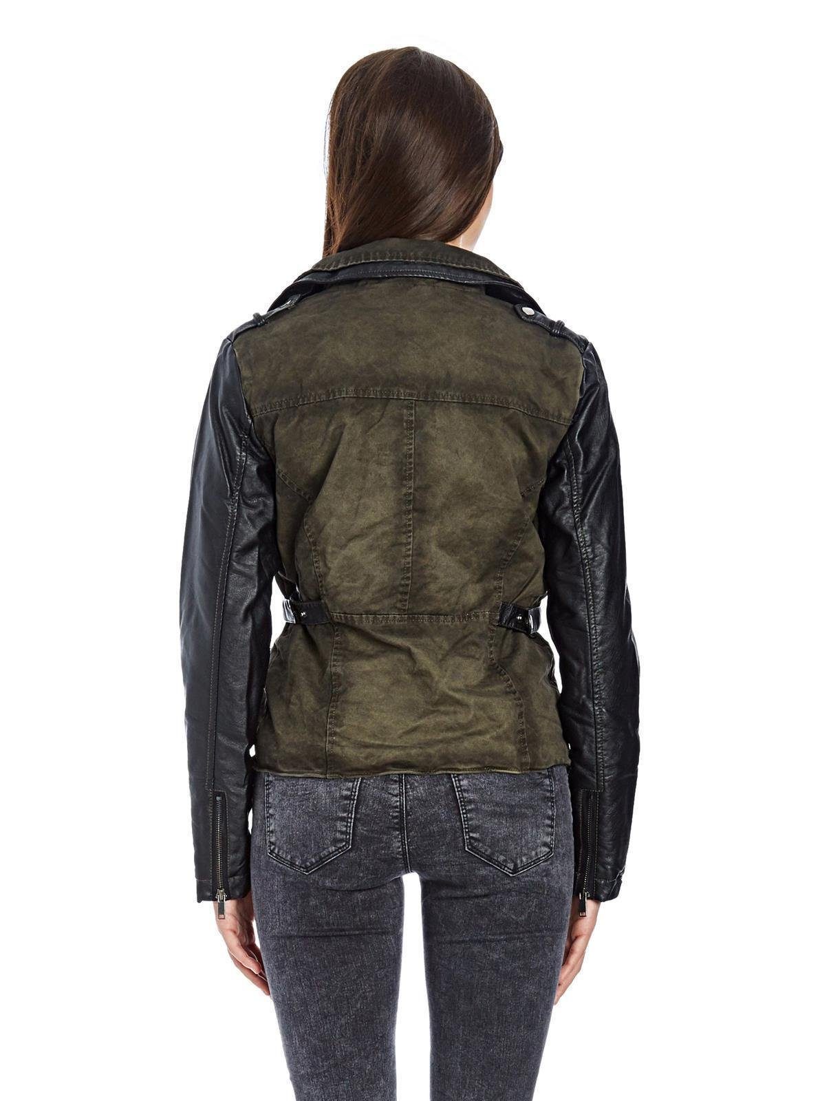 RedBridge Lederimitatjacke Bikerjacke Übergangsjacke Steppjacke asymetrisch günstig online kaufen