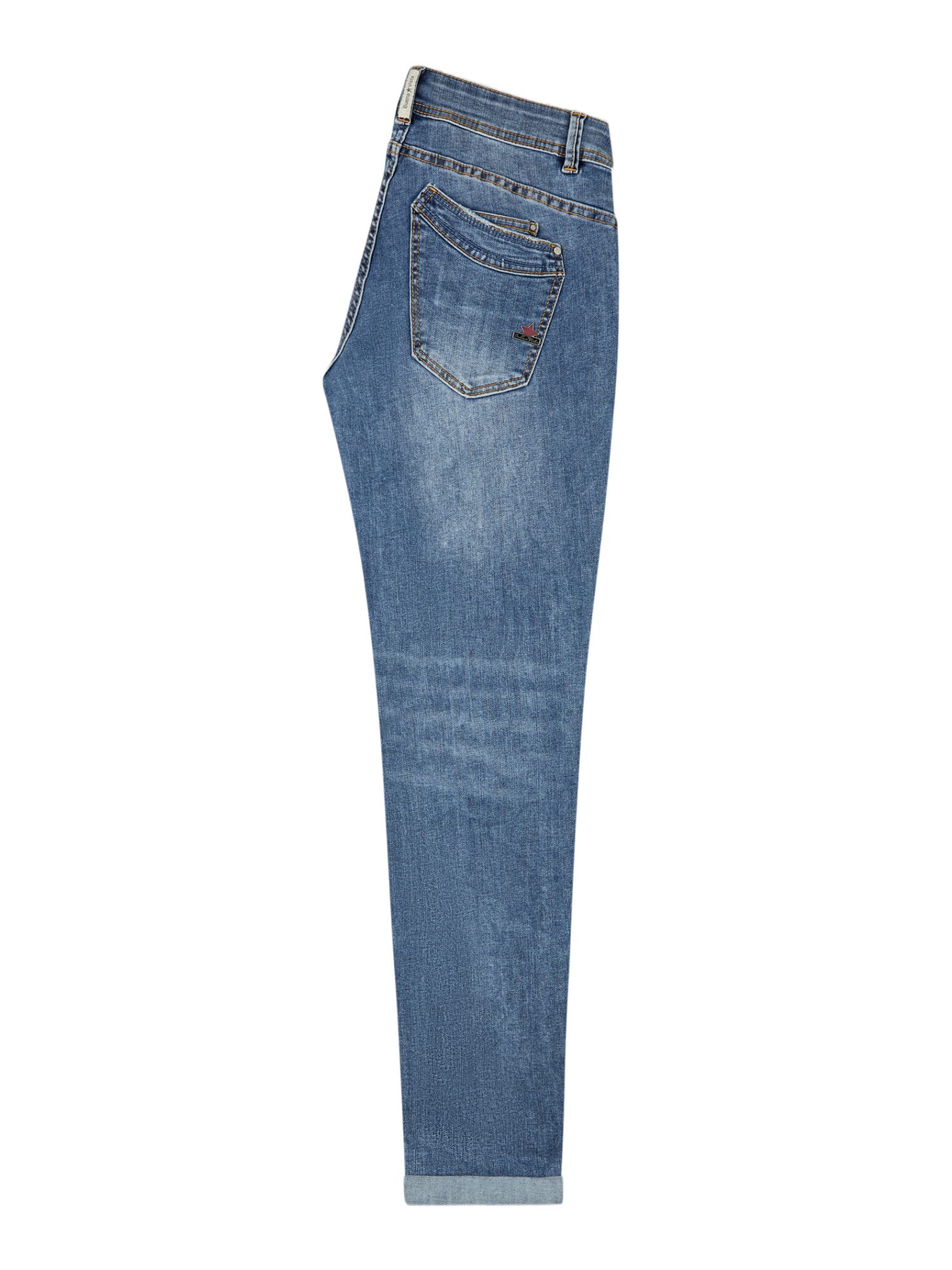 Buena Vista Stoffhose blau, Casual, Baumwolle, Unifarben, Slim Fit, Mittel