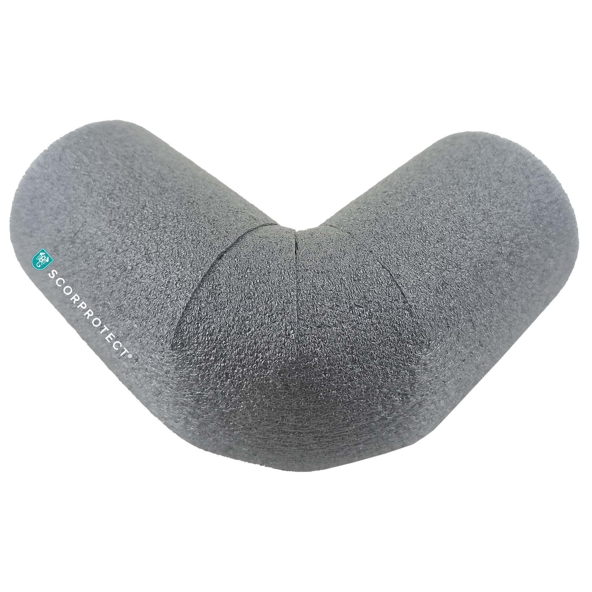 Scorprotect® Steinwolle PE Rohrisolierung SELBSTKLEBEND Bogen 90 Grad hellgrau + 4 Clipse