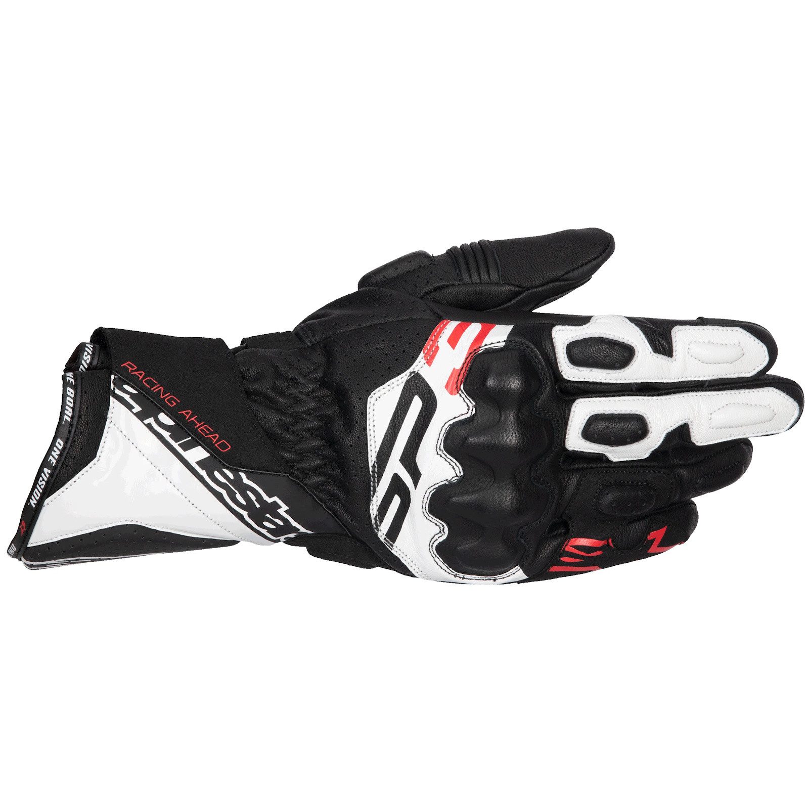 Alpinestars Motorradhandschuhe Alpinestars SP-3 Handschuhe Schwarz / Weiss / Rot-Fluo (1er Set) atmungsaktiv