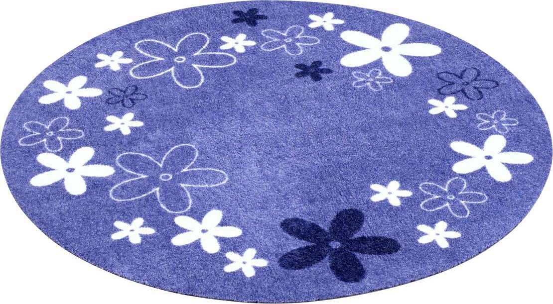 kinder teppich zala living blumen blau
