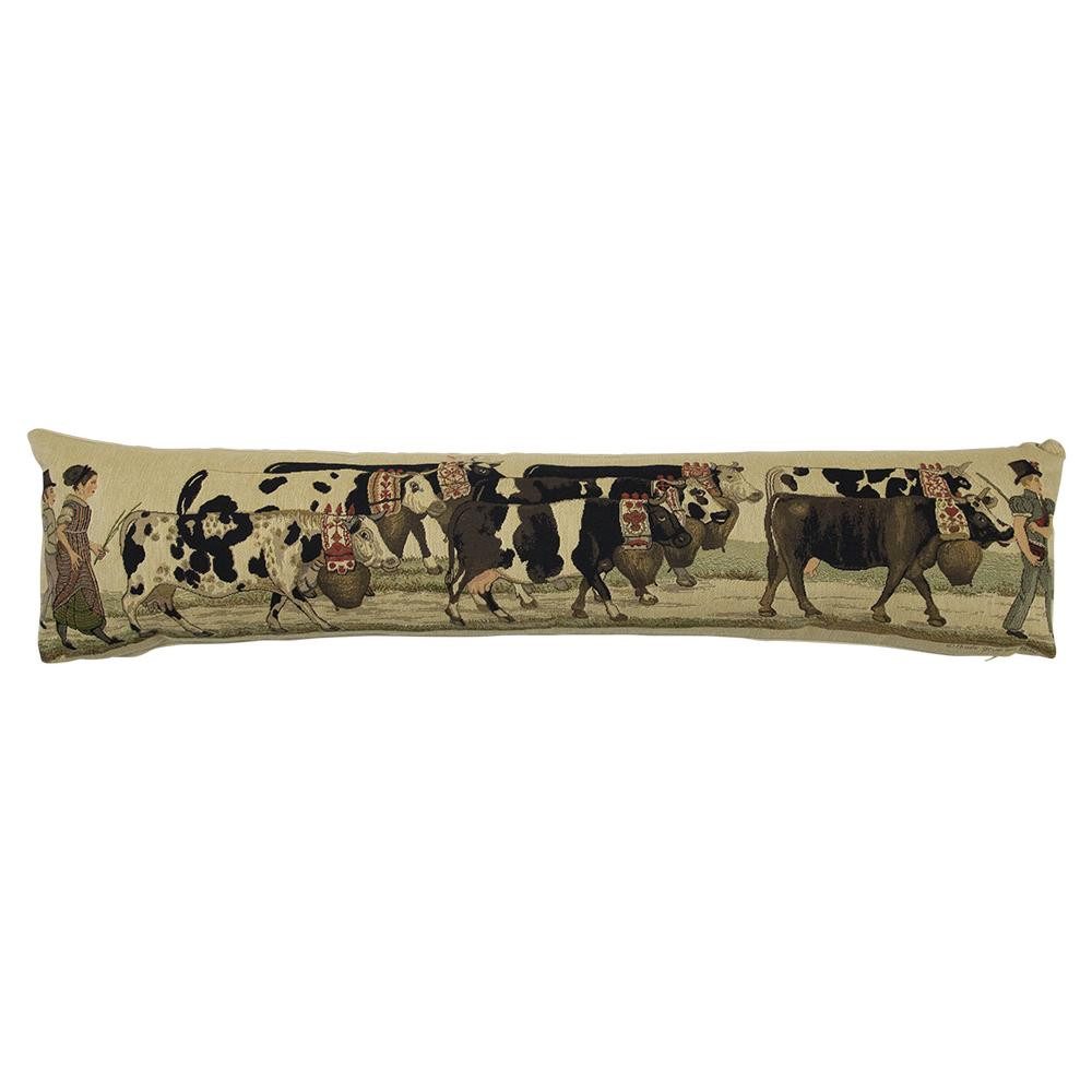 INNA-Glas Zugluftstopper Zugluftstopper Windstopper EMTIS, mit Kuh Motiv, beige, 90x15x20cm