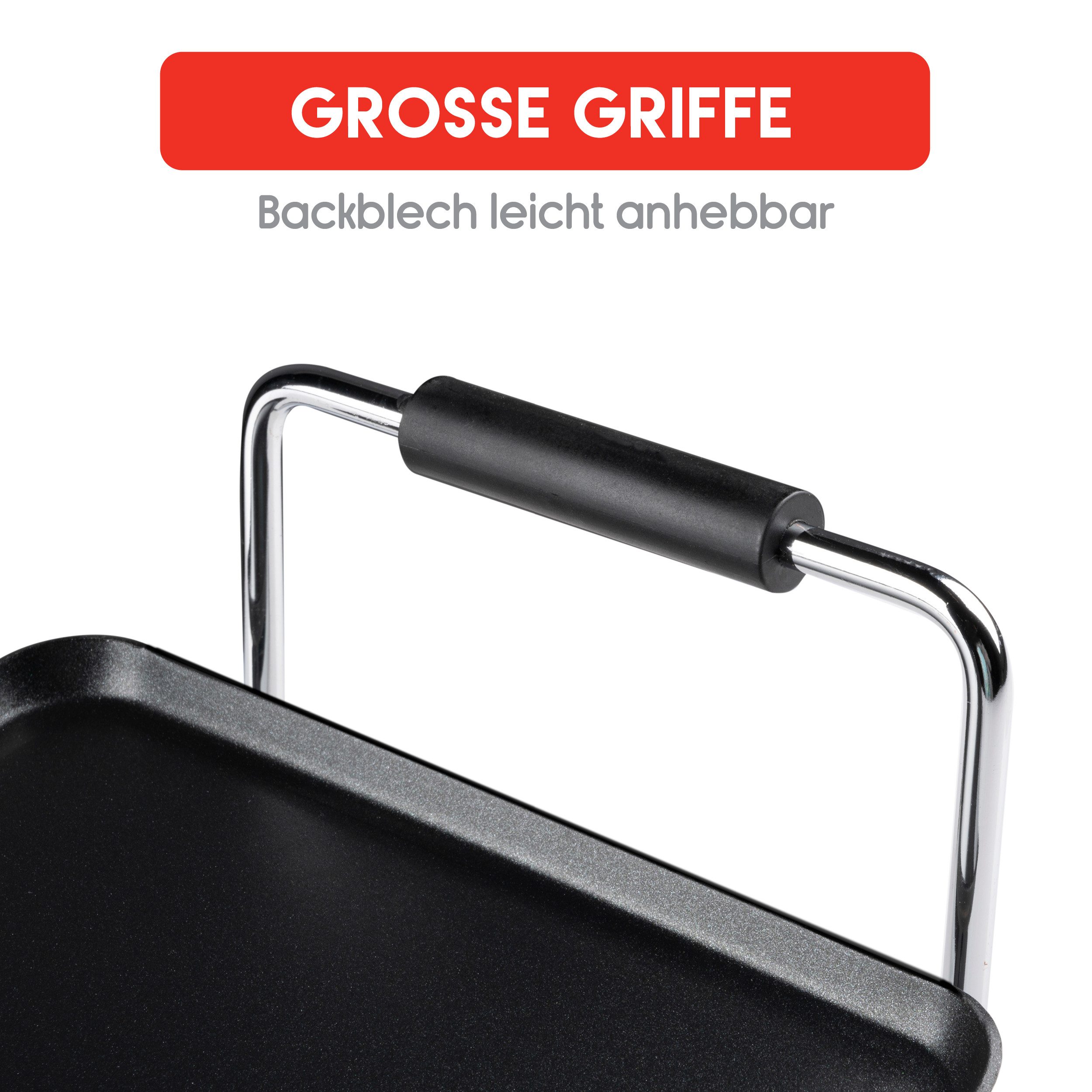 Alpina Grillplattenaufsatz alpina Teppanyaki 1800W, Stahl