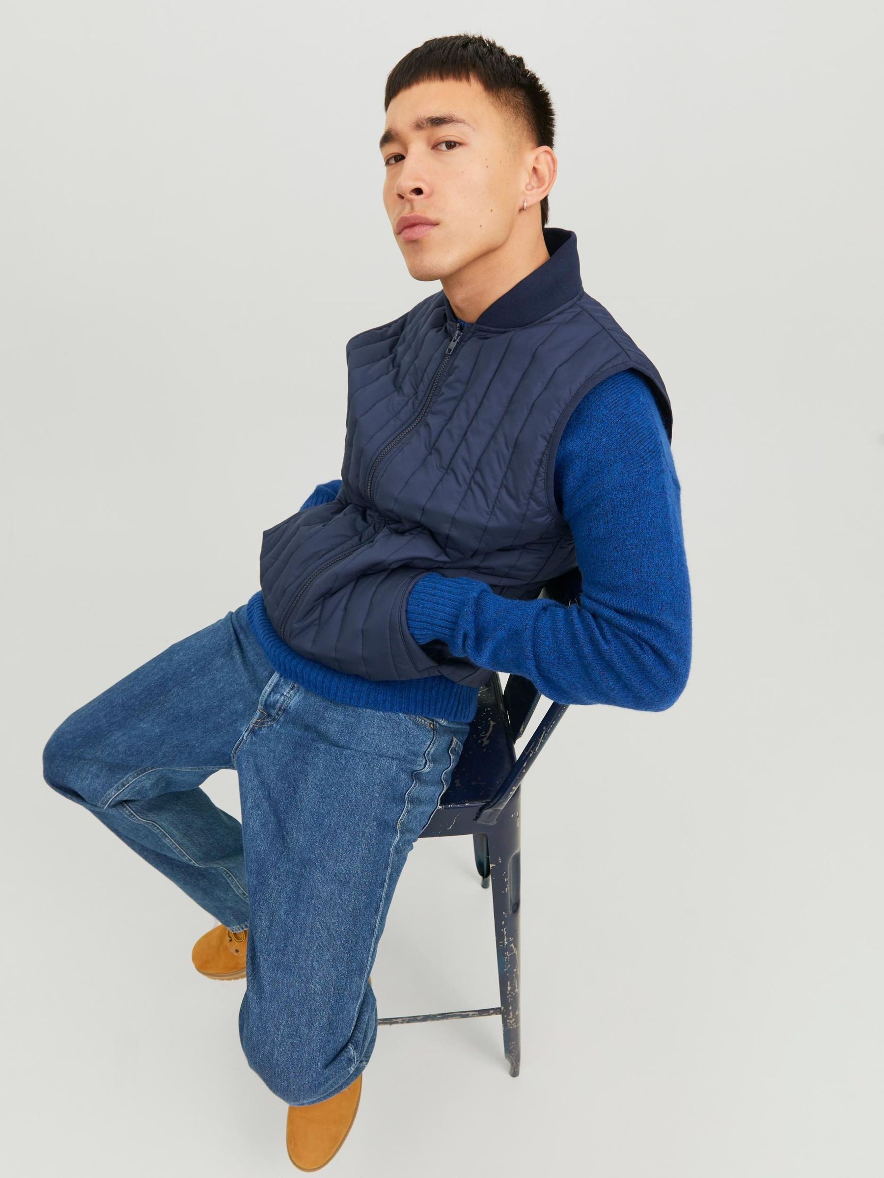Jack & Jones Funktionsweste Stepp Übergangs Blouson ohne Ärmel JJERECYCLE JJECITY LINER VEST NOOS