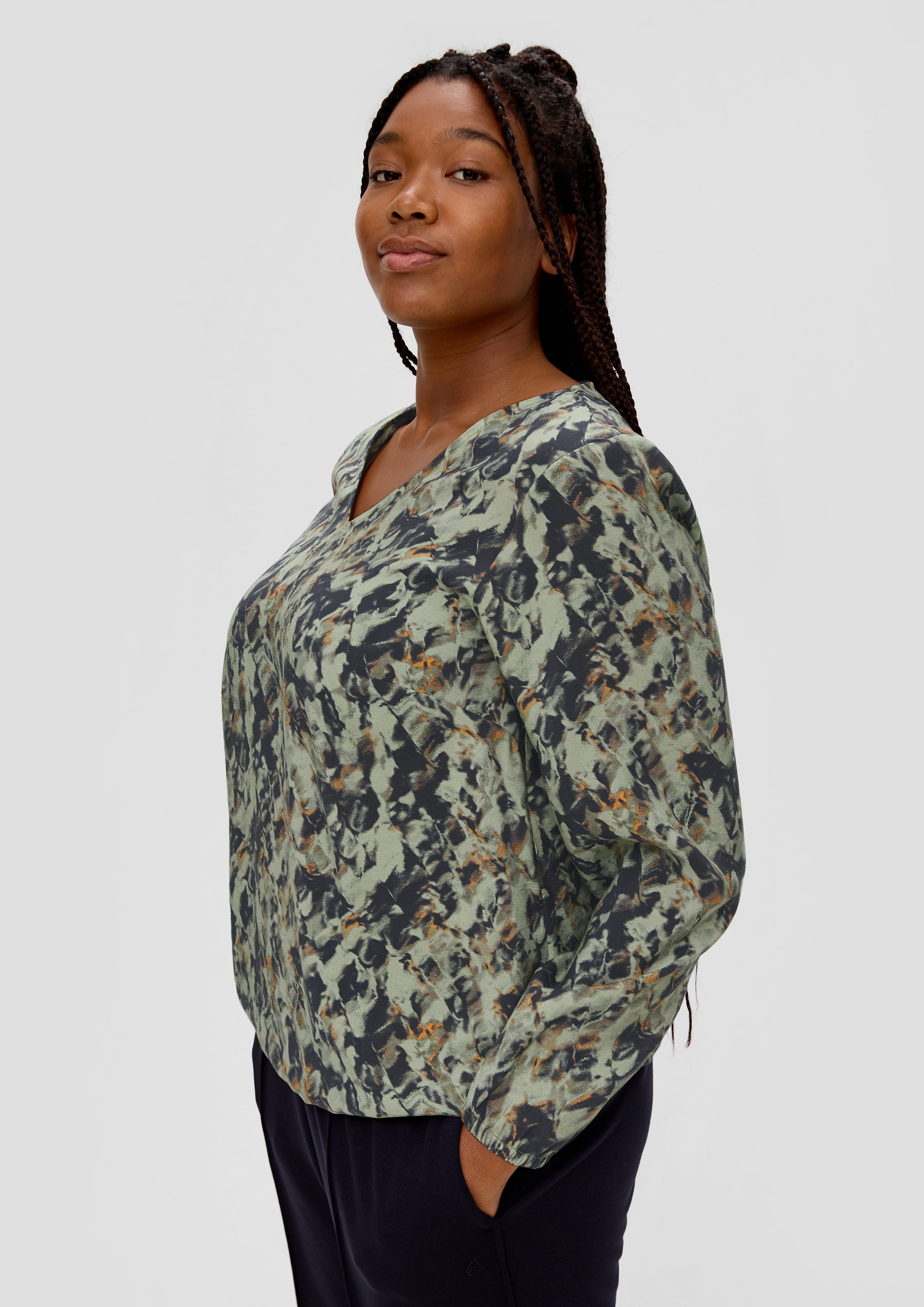 Langarmbluse Bluse aus Modalmix