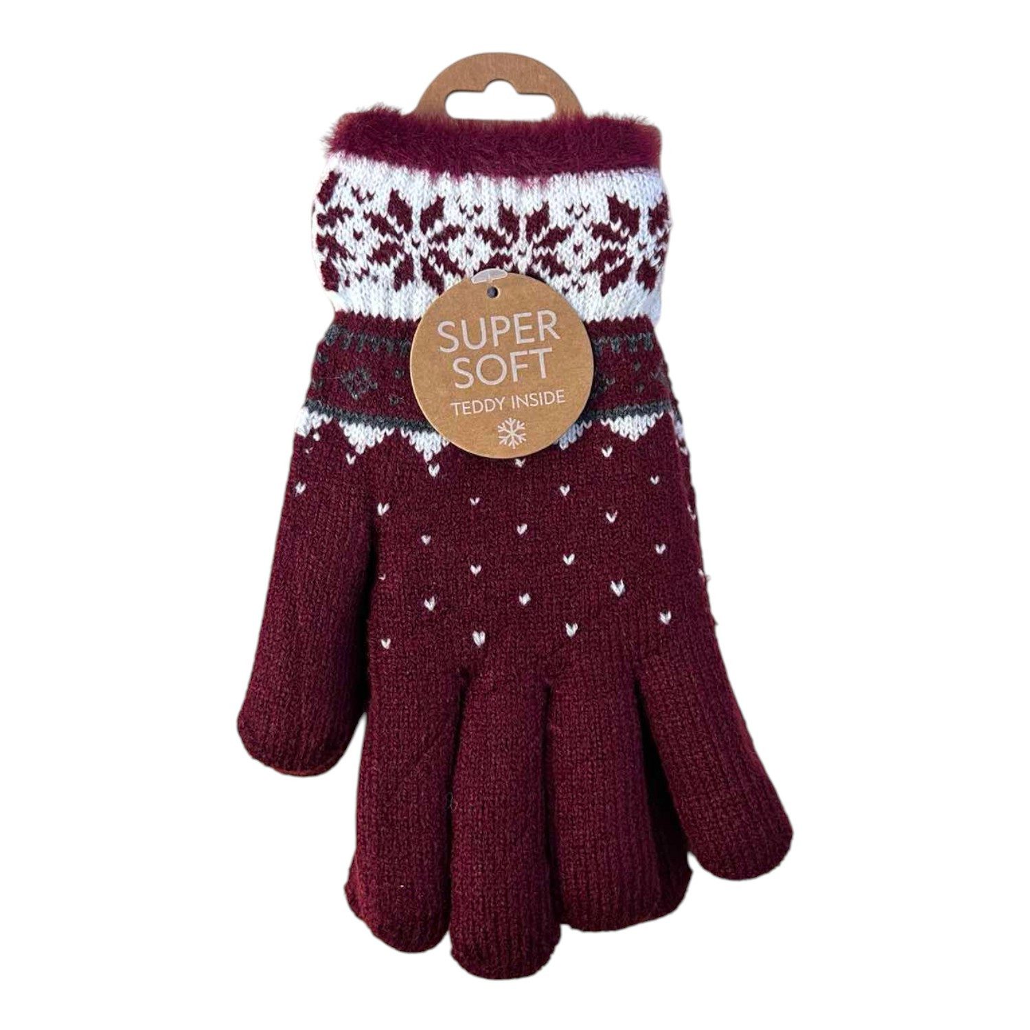 VewoTex Strickhandschuhe Winter Damen Handschuhe Schneeflocke » günstige Fi günstig online kaufen
