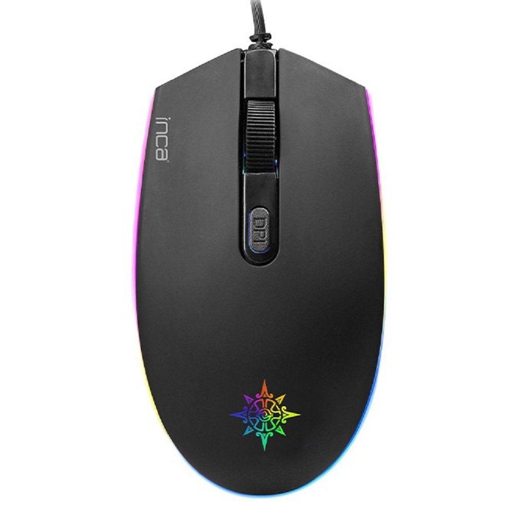INCA PRO Optisch Gaming Maus Gaming-Maus DPI Mouse 1200 RGB-Logo-Effekt