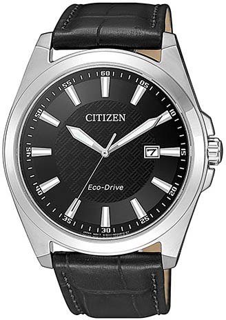 Citizen Solaruhr BM7108-14E, Armbanduhr, Herrenuhr, Datum, Saphirglas, Lederarmband