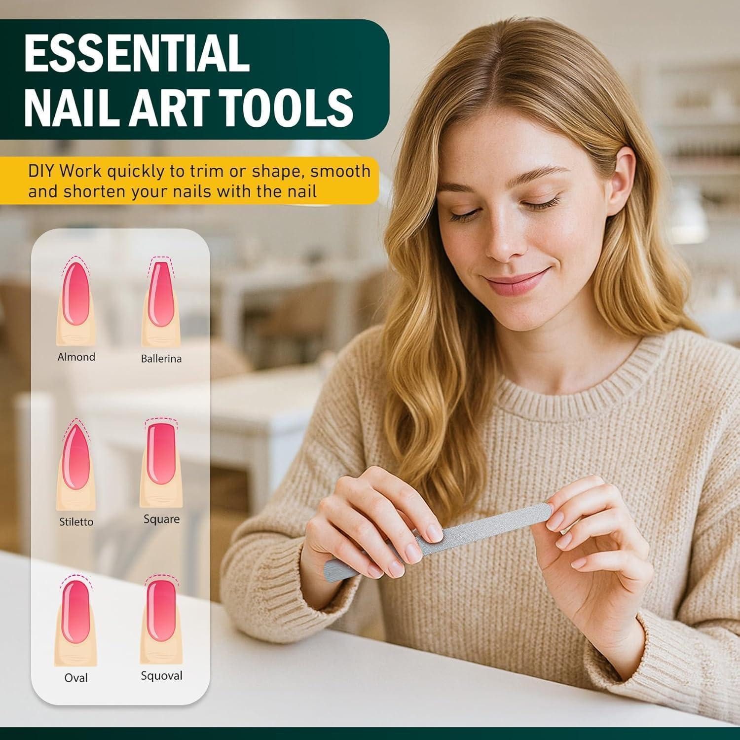 LuxusKollektion Saphir-Nagelfeile Nagelfeile Set Saphir Gelnägel Naturnägel Fußnägel Maniküre XL