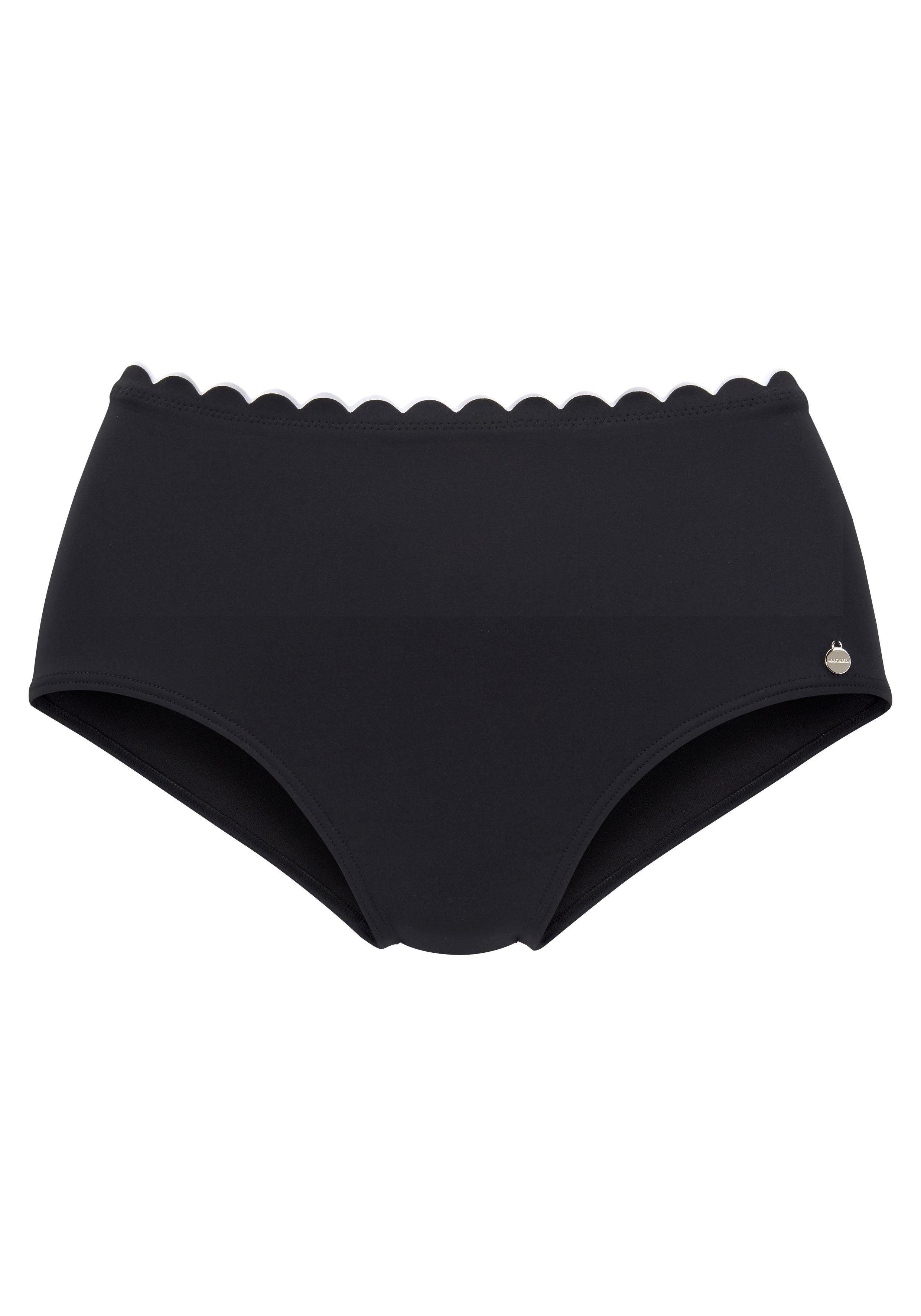 LASCANA Highwaist-Bikini-Hose Camilla mit Farbkontrast günstig online kaufen