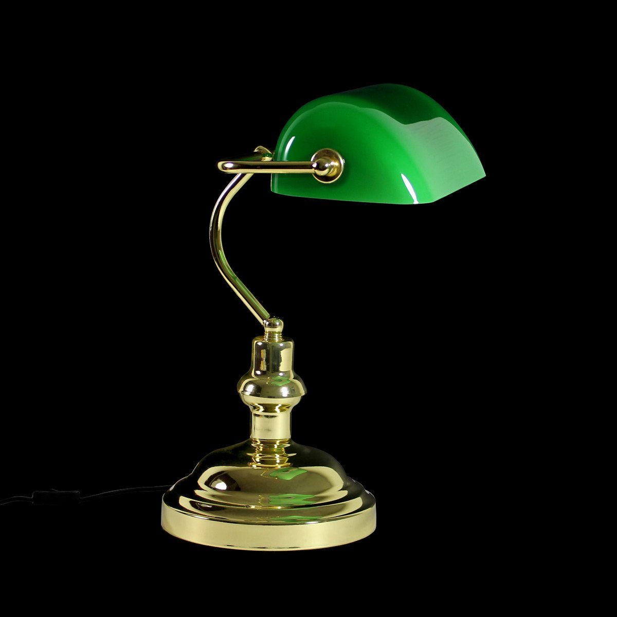 lux.pro Tischleuchte, Ein-/Ausschalter, ohne Leuchtmittel, »Colonia«  Bankerlampe Schreibtischlampe Bibliothekslampe H: 37cm Grün