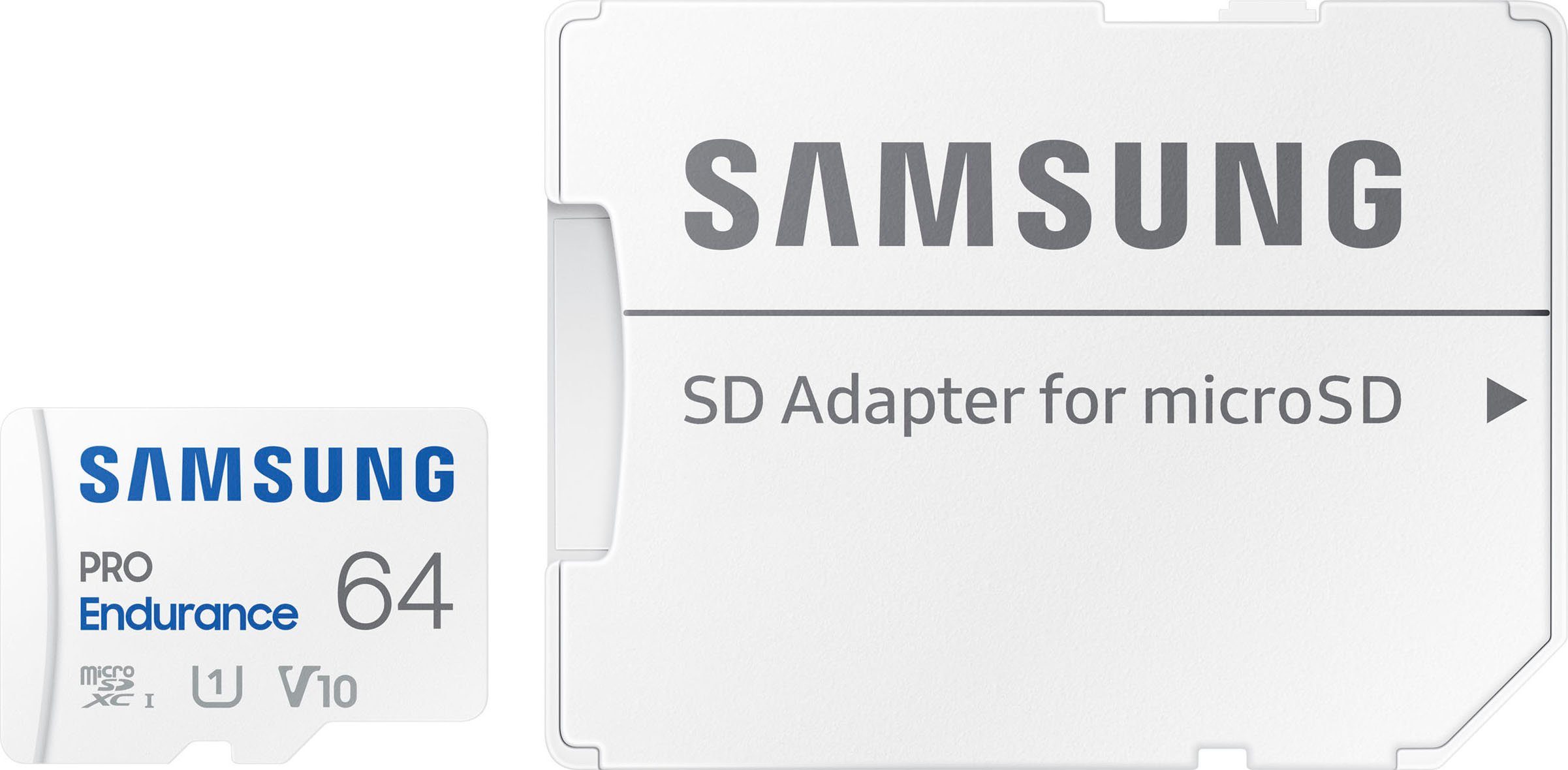Samsung »microSD PRO Endurance« Speicherkarte (64 GB, Class 10, 100 MB/s  Lesegeschwindigkeit)