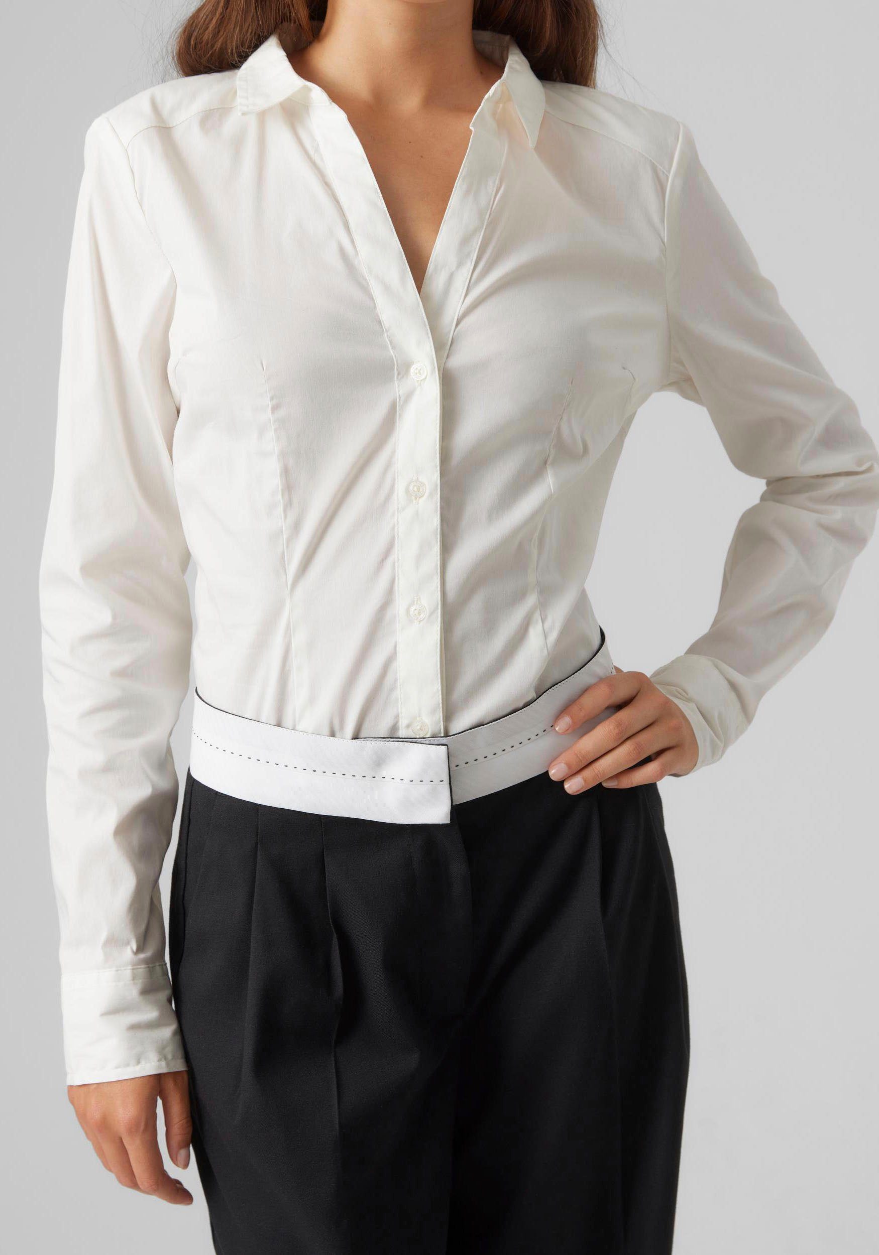 Vero Moda Blusenbody VMLADY L/S G-STRING SHIRT WVN NEW NOOS