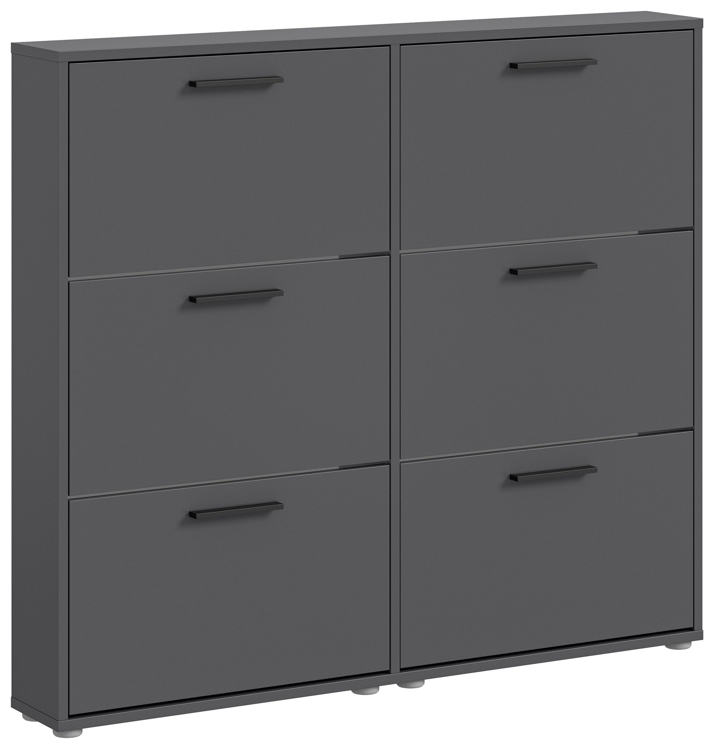 PREISBRECHER Schuhkipper See, in Anthrazit, Melaminbeschichtet - 116x103x17cm (BxHxT)