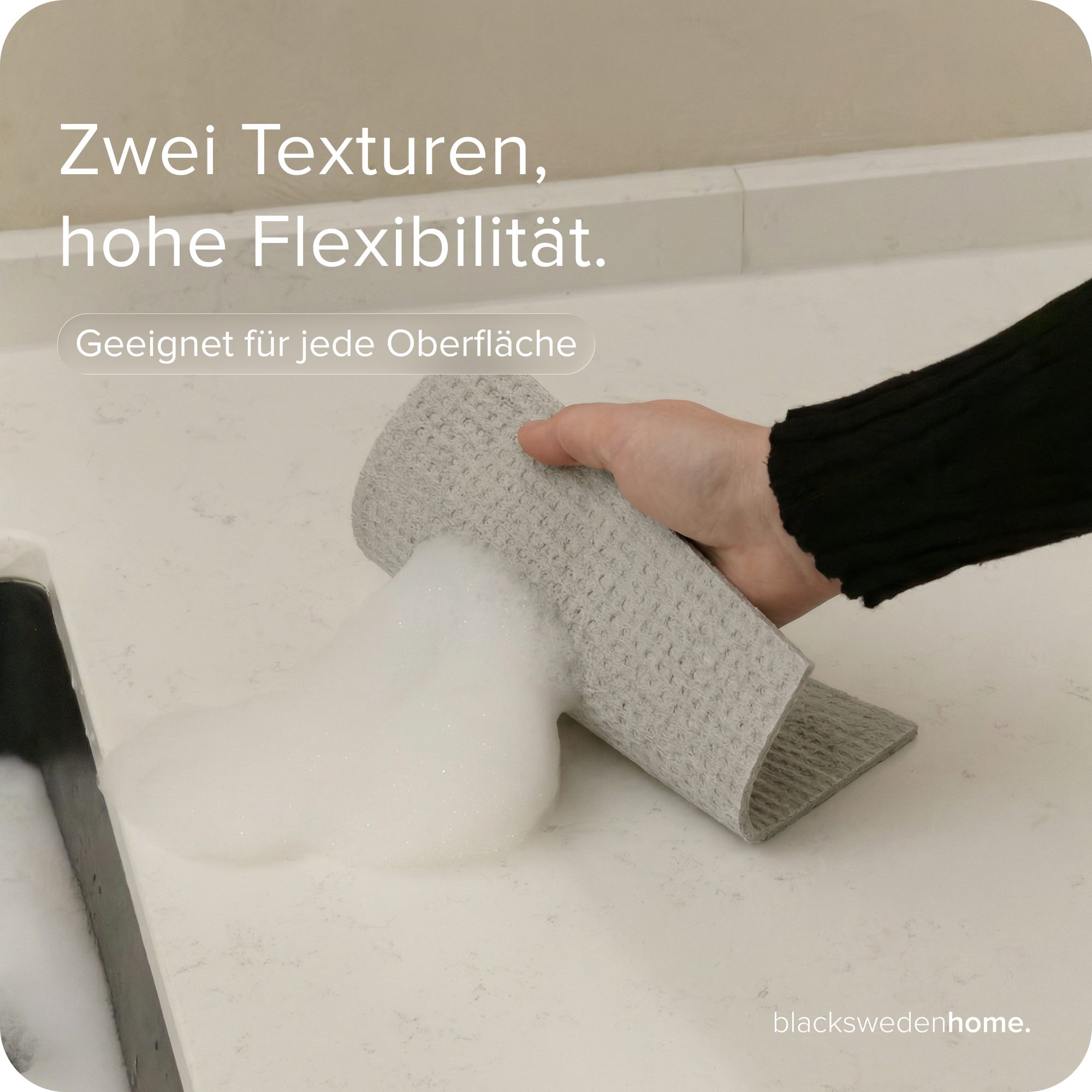 blackswedenhome. Spültuch Spültücher 10er Pack - Swedish dishcloth - nachhaltige Küchentücher, 10er Pack, Baumwoll-Zellstoff, Waschbar