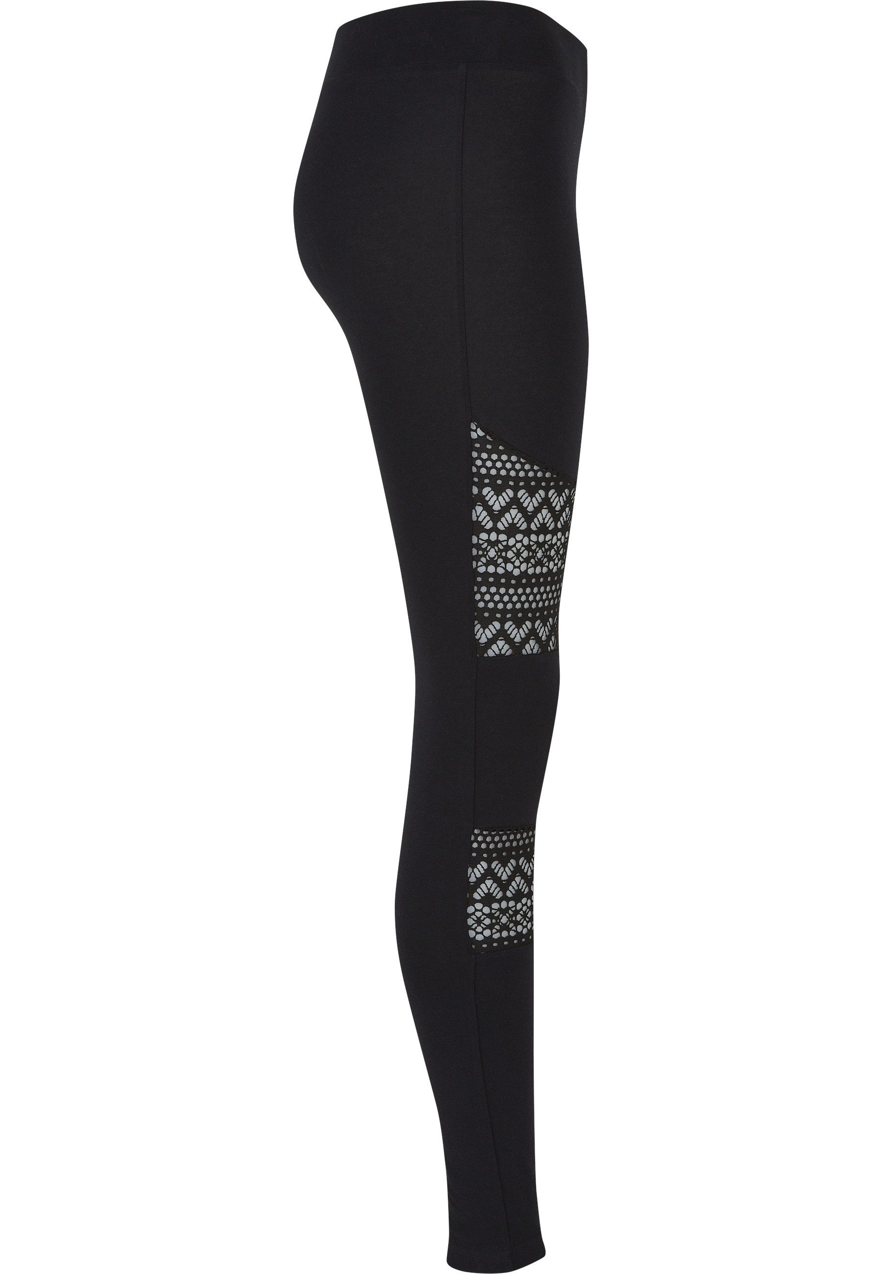 URBAN CLASSICS Leggings Urban Classics Damen Ladies Crochet Lace Inset Leggings (1-tlg)