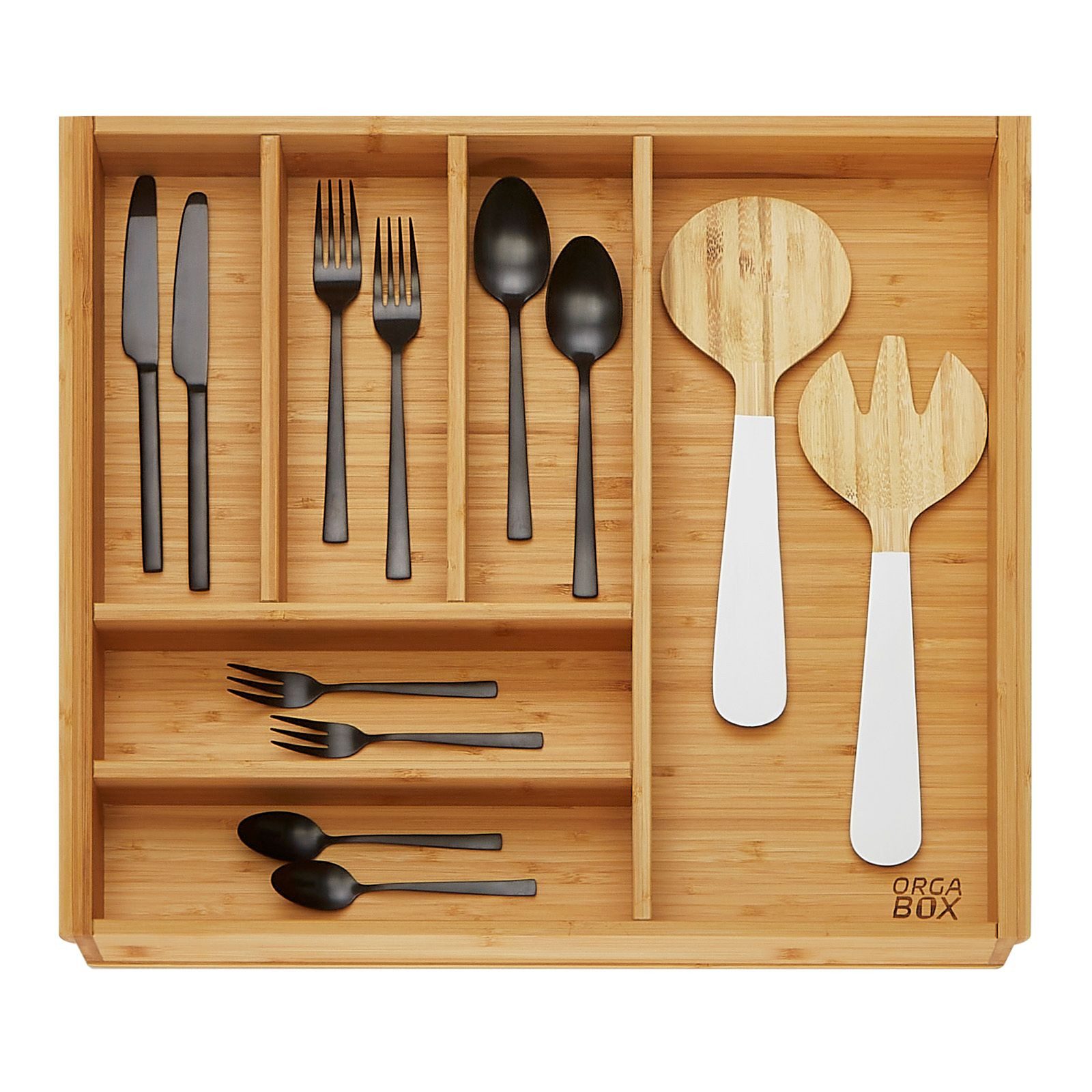SO-TECH® Besteckeinsatz Bambus Besteckkasten ORGA-BOX 3 für Nobilia-Küche a günstig online kaufen